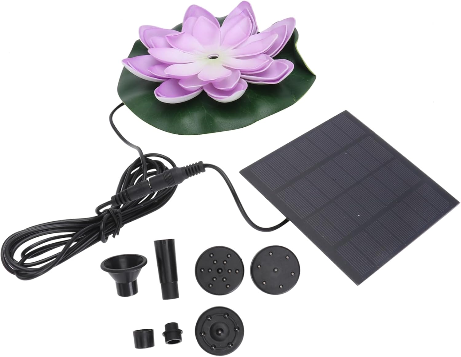 Outdoor Lotus Solar Fountain Energy-efficient Quiet Decorative Perfect for Pond Water Garden