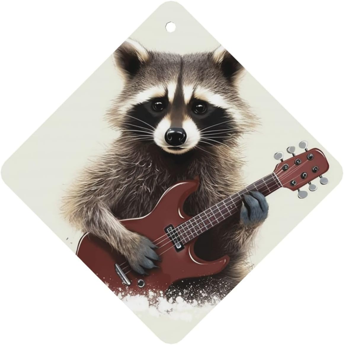 Funny raccoon Car Air Fresheners Cards Set of 4 Pieces, Long-Lasting Auto Aromatherapy Tablets Gifts Car Rearview Mirror Pendant Hanging Scented Cards for Wardrobe Bathroom