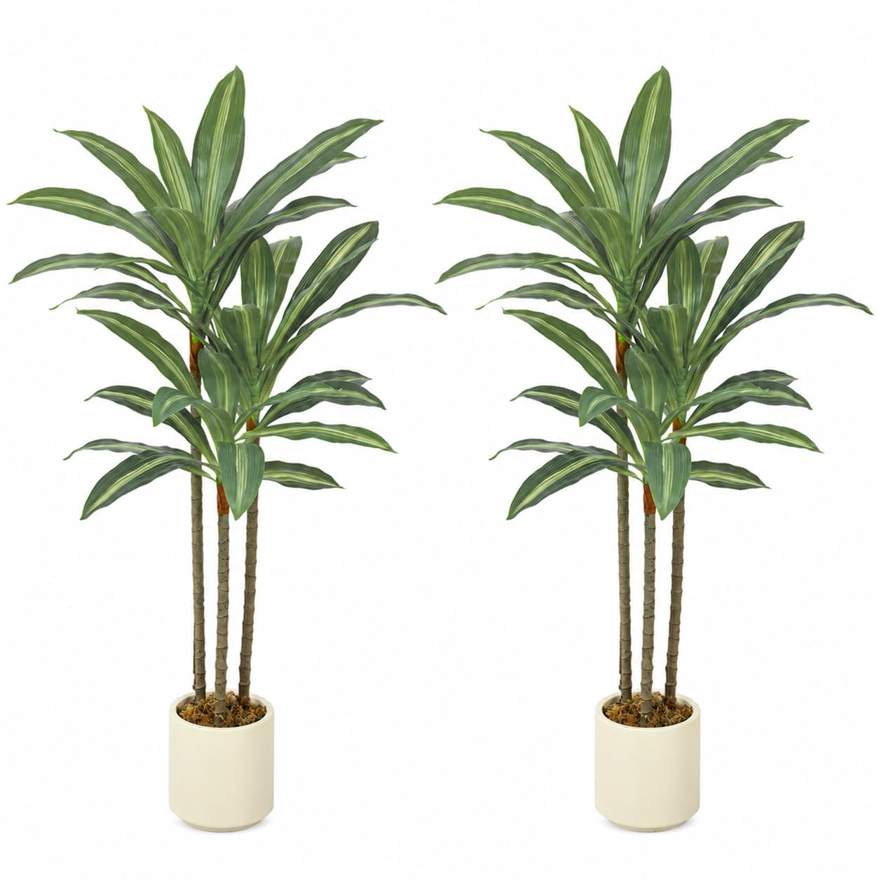 HOMCOM 90cm Lifelike Fake Tree with Bendable Trunks for Home Decor, Green