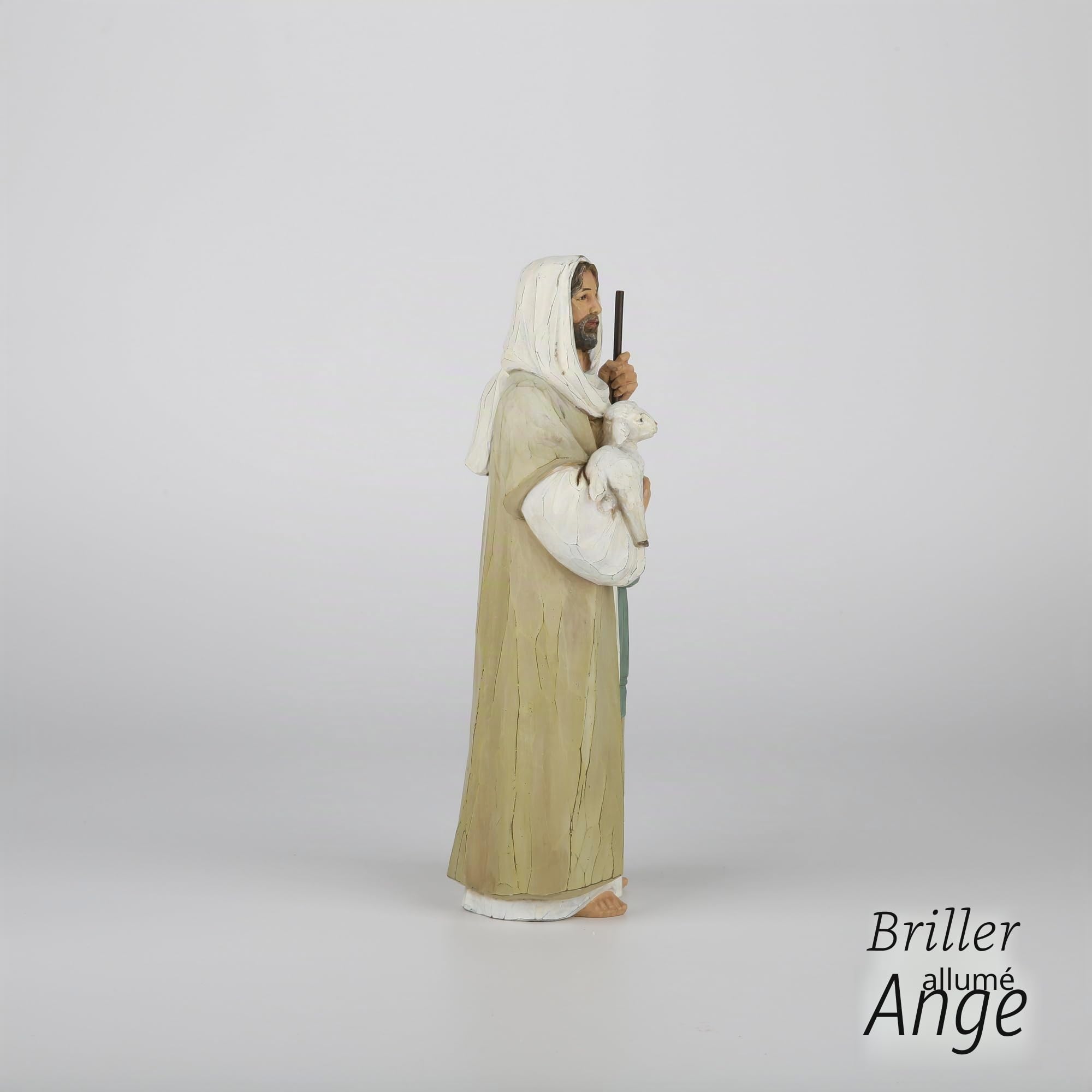 Figurine de Bon Berger - Décoration d'intérieur - Statue Religieuse - Cadeau Religieux