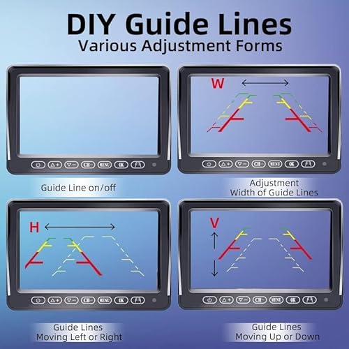 Rv Backup Camera Wireless Hd 1080P 2 Infrared Night Vision Bluetooth Rear View Cam 7‘’Dvr Touch Key Monitor Kit Adapter For Furrion Pre-Wired Rv Trailer Truck Camper Van Crane 4 Channels Xinshuoxun K7 #TOP4