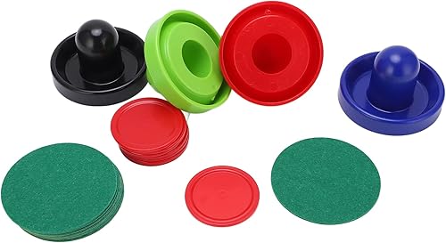 Miniatura 6 de Juego completo de accesorios de hockey multicolor con empujadores, discos y piezas de repuesto para juego de hockey de mesa, mejora tu juego