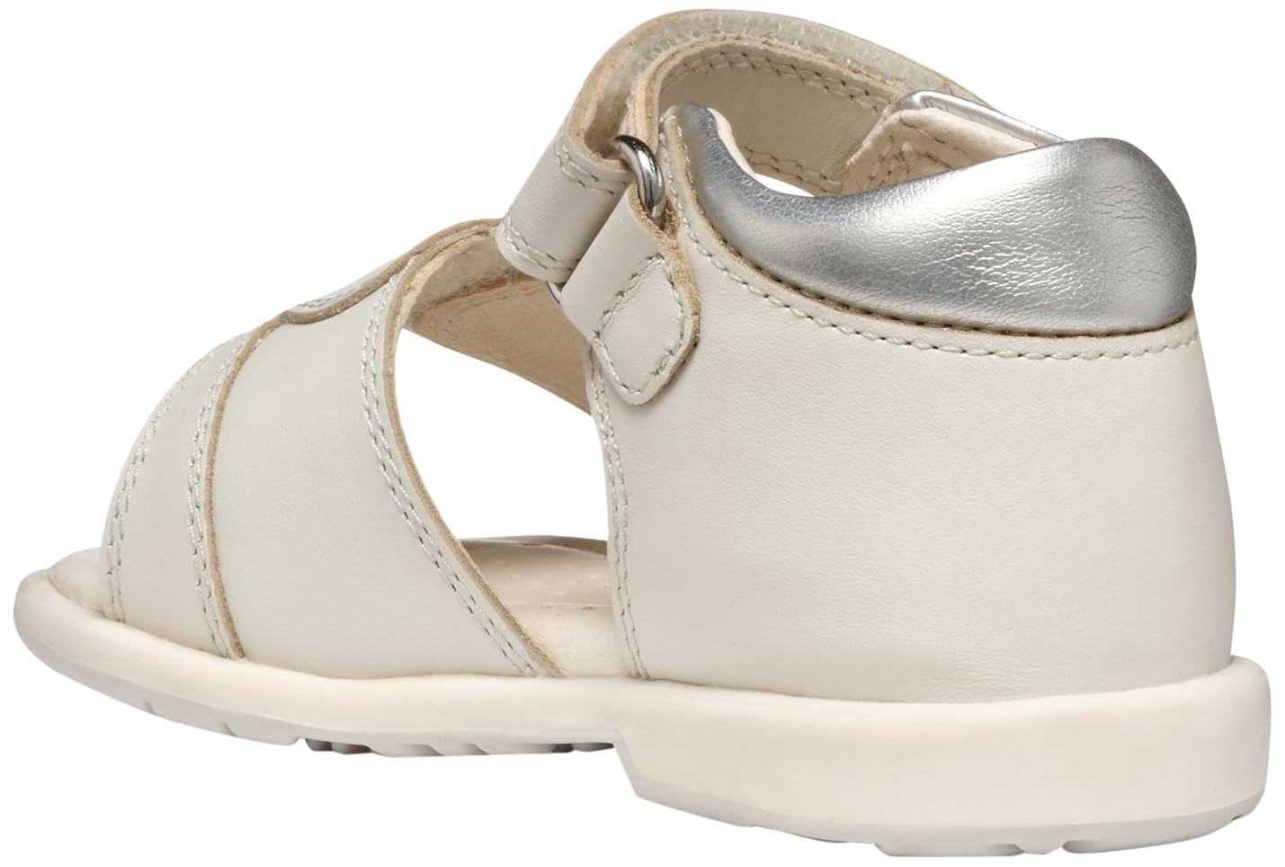 Geox B VERRED B - Sandalo Baby - Madchen, White/Lt Silver,