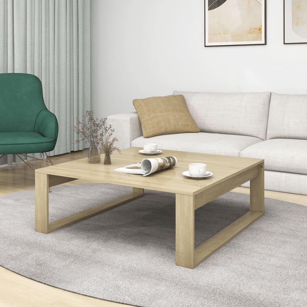 vidaXL - Couchtische - Couchtisch Sonoma-Eiche 100x100x35 cm Spanplatte