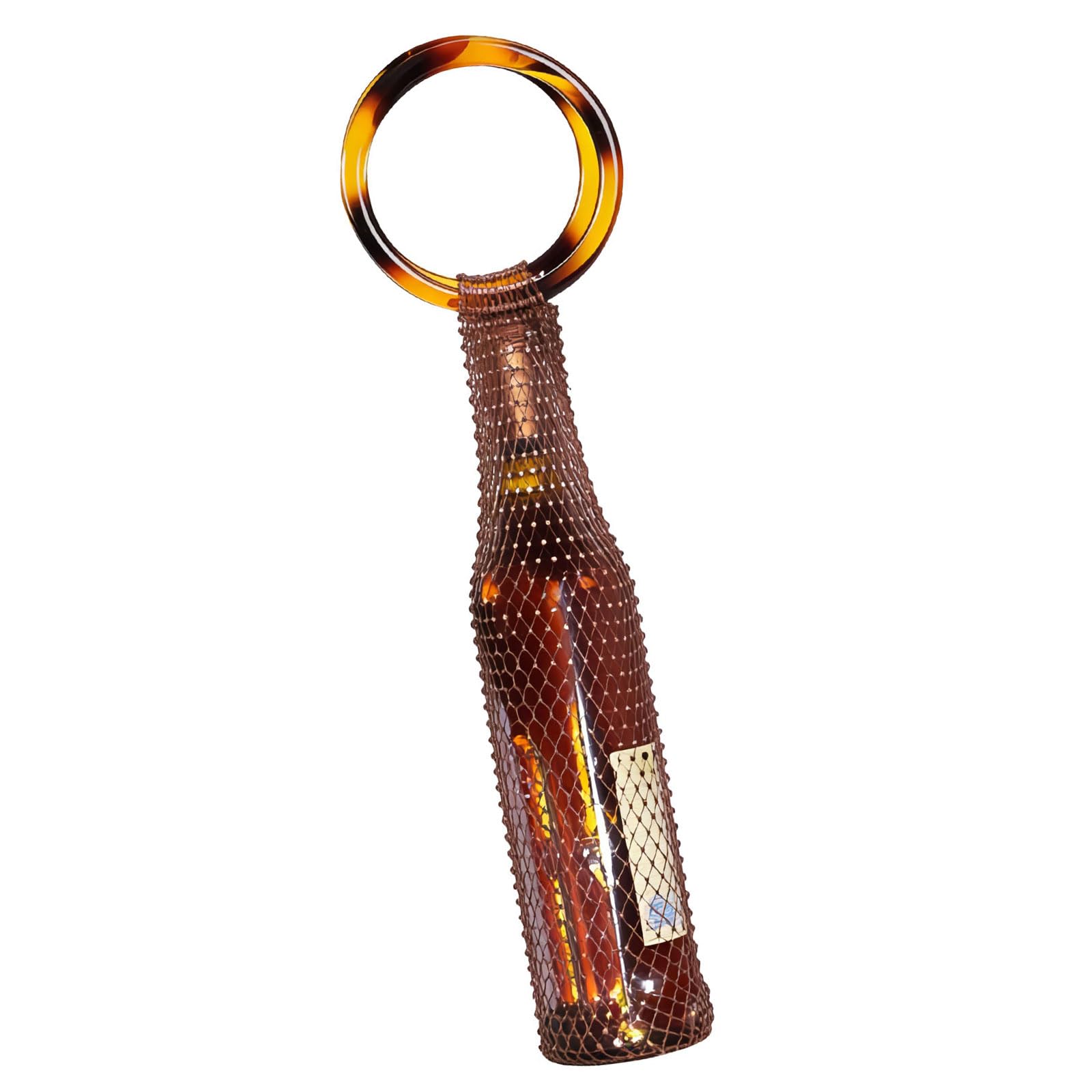 Tsophreniq Sustainable Crystal Drink Tote Artisanal Braided Design Detachable Straps Secure Transport Sustainable Liquor Storage