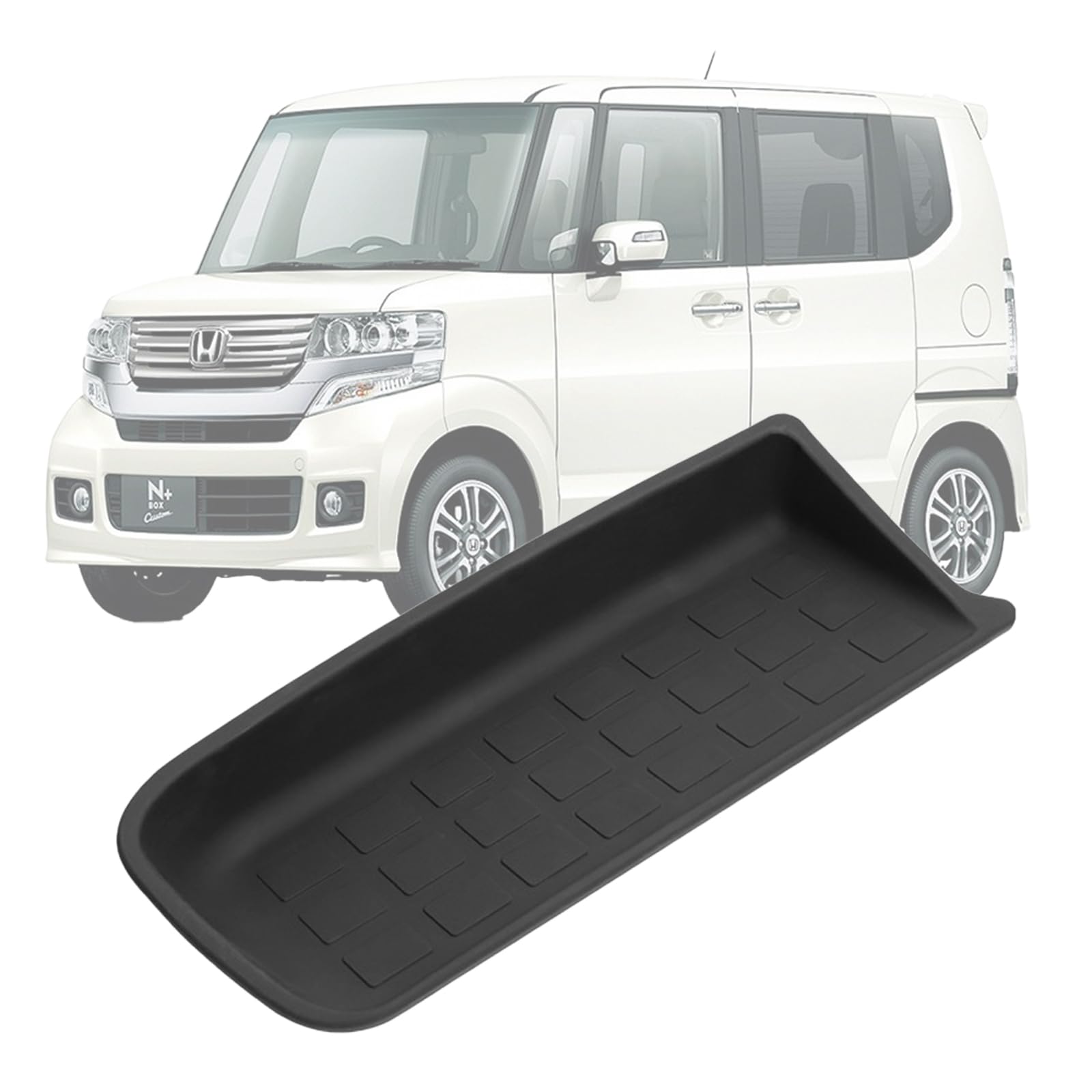 Doyime 車用トレイ 助手席トレイ 専用 助手席オープントレイマット シリコーン 軽量 簡単取付 フチ付 水洗い 耐摩耗 汚れ防止 内装パーツ 運転席用 車内仕事 車内食事 収納 小物入れ 軽自動車 普通車 タクシー トラック用 カー用品 32x11.4x6.6cm（ ブラック）