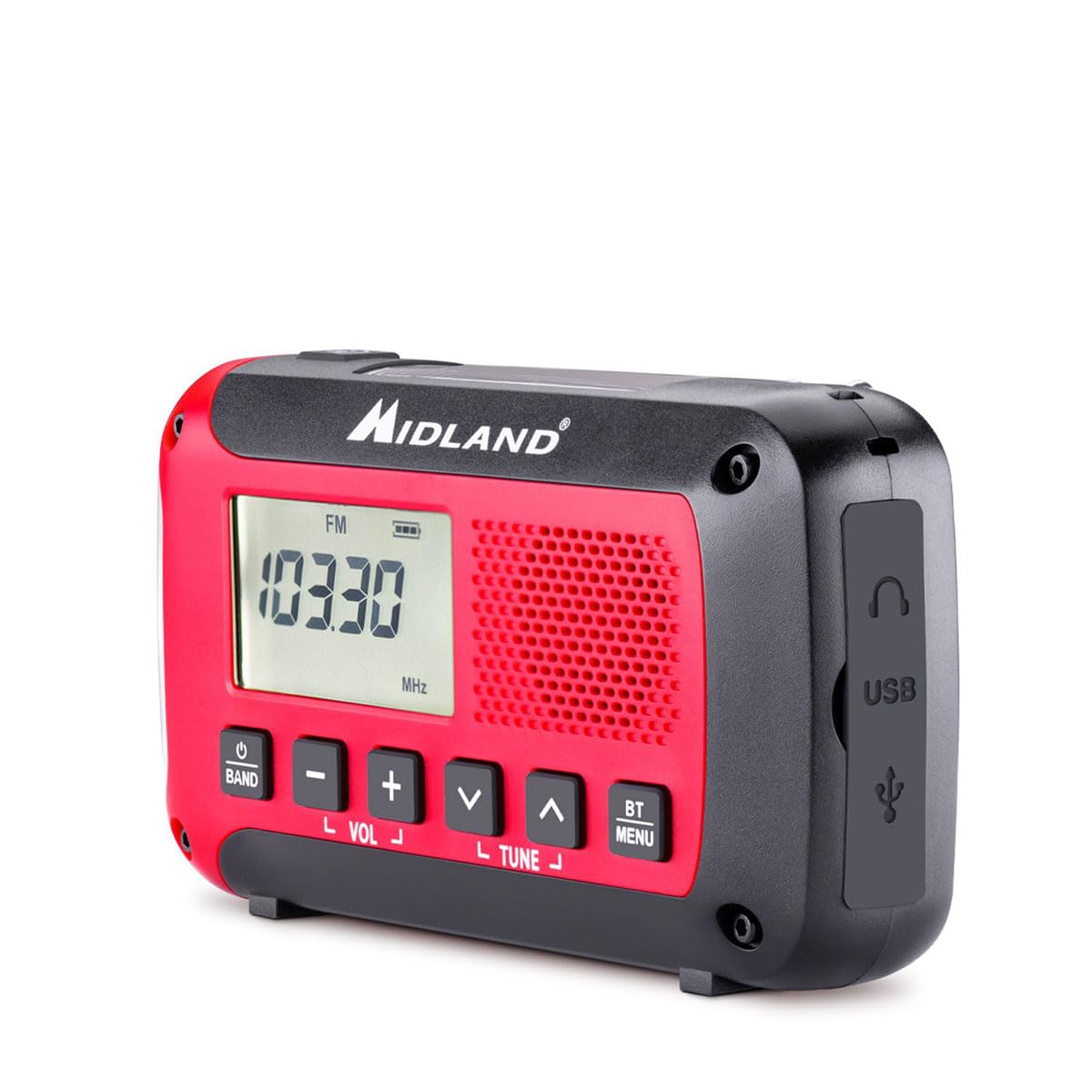 Midland ER250 BT radio di emergenza con Bluetooth, Power bank, radio e speaker BLUETOOTH: indispensabile nelle esperienze, perfetto per l'avventura
