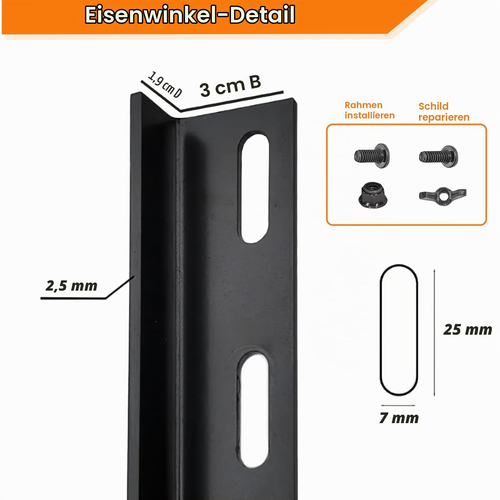 2 Stück 130 cm Lange T-Bar-Hofschildpfähle, robuster Metall-Stahlpfahl-Hofschildhalter, 2 mm Dicker schwarzer Schildpfosten für Außenparkhausbar, Rasenschilder, Straßenschilder (2, 130cm)