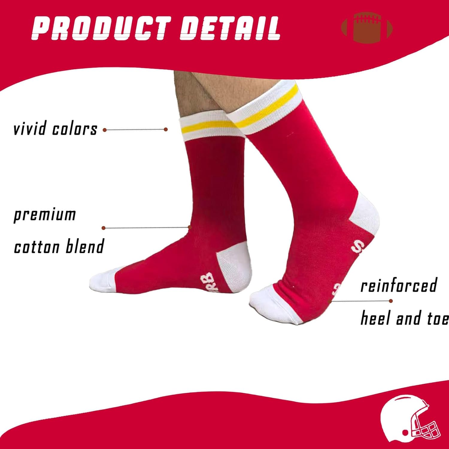 Men Crew Socks Football Lover Gifts for Thanksgiving Day Gifts Christmas Please Do Not Disturb, I'm Watching The Game Football Sport Fun Gift for Dad GrandpaHusband Son Boyfriend Papa - Image 4