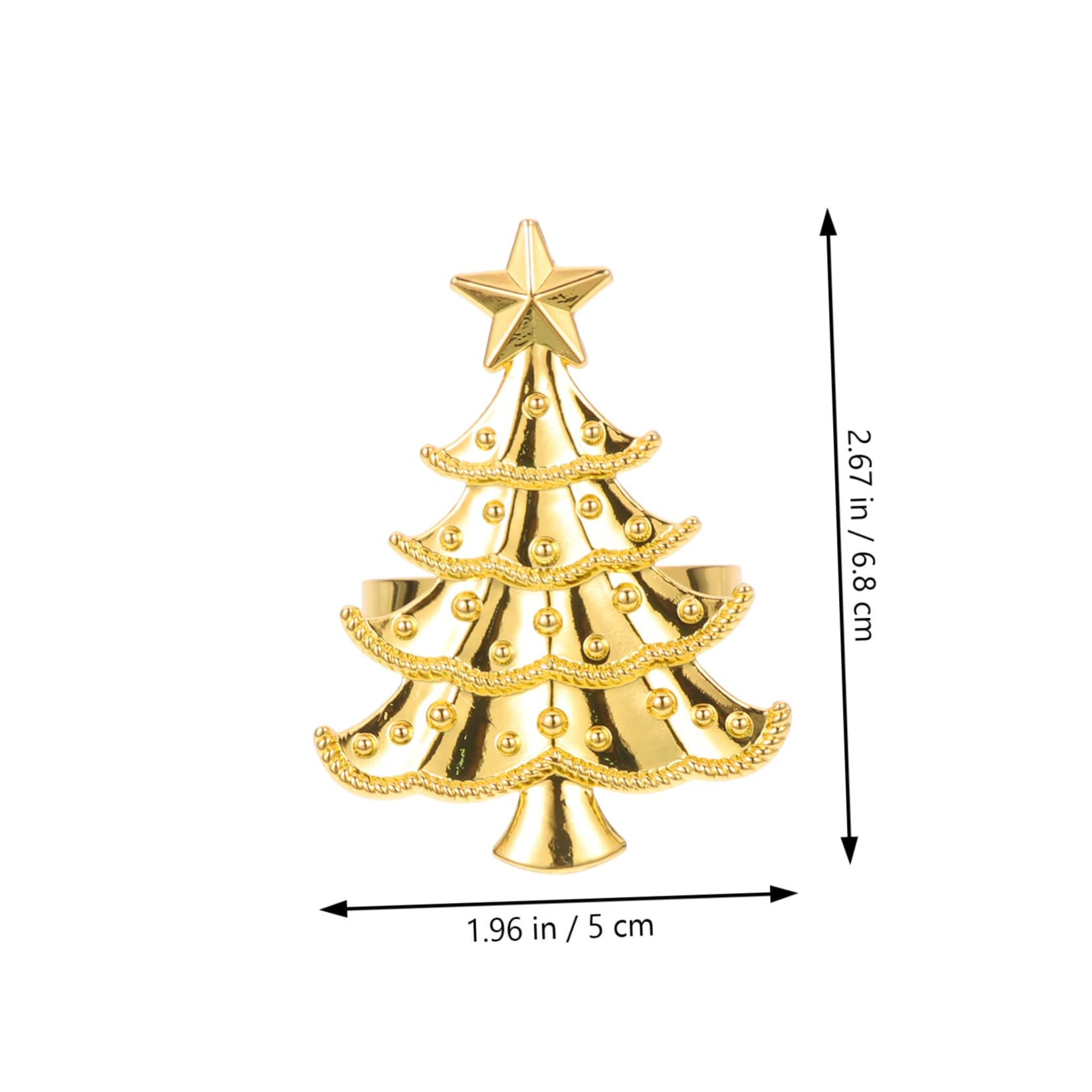 Cabilock 18 Pcs Boucle de Serviette Sapin de Noël Boucles de Serviette de Noël la Bougie de Noël Christmas Tree Xmas Tree Ronds de Serviette délicats décors de fête de Noël