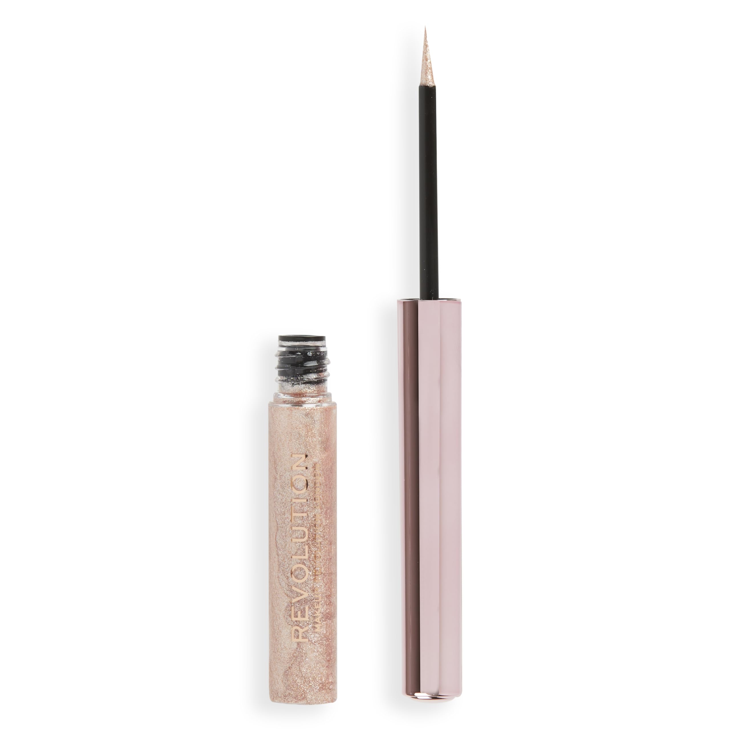Makeup Revolution, Super Flick Liquid Eyeliner, Highly Pigmented, Rose Gold, 0.08 fl. Oz