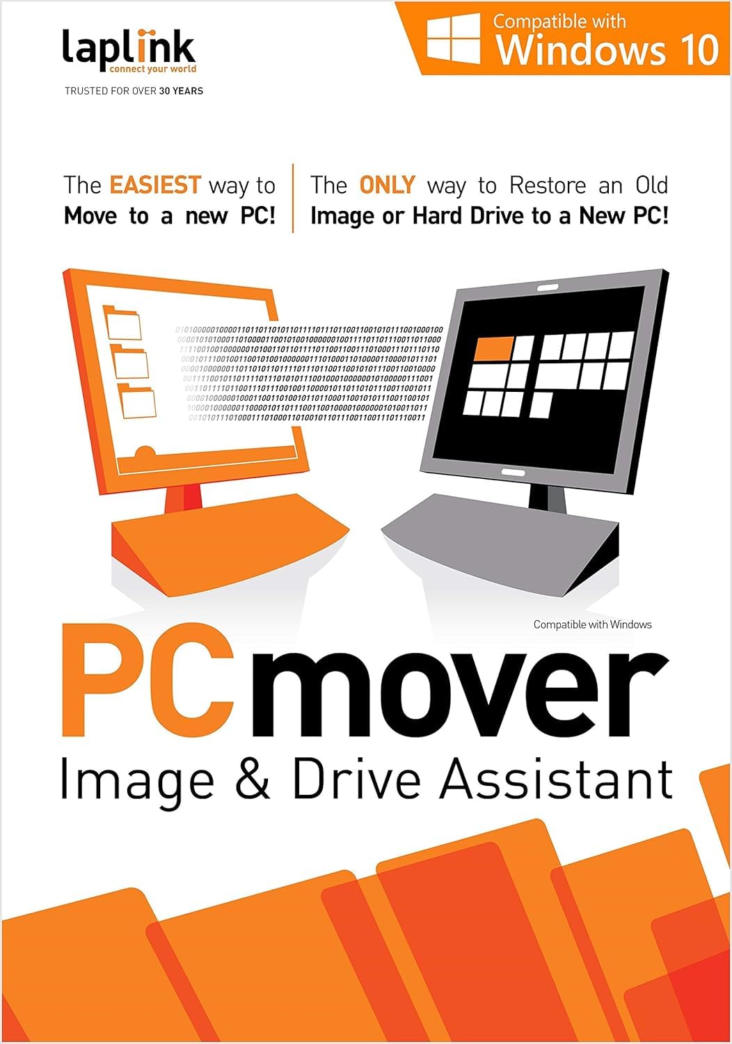 Laplink PCmover Image & Drive Assistant – Einzelnutzungslizenz – Stellt ein PC-Image (Backup) oder eine alte Festplatte auf Ihrem neuen PC wieder her