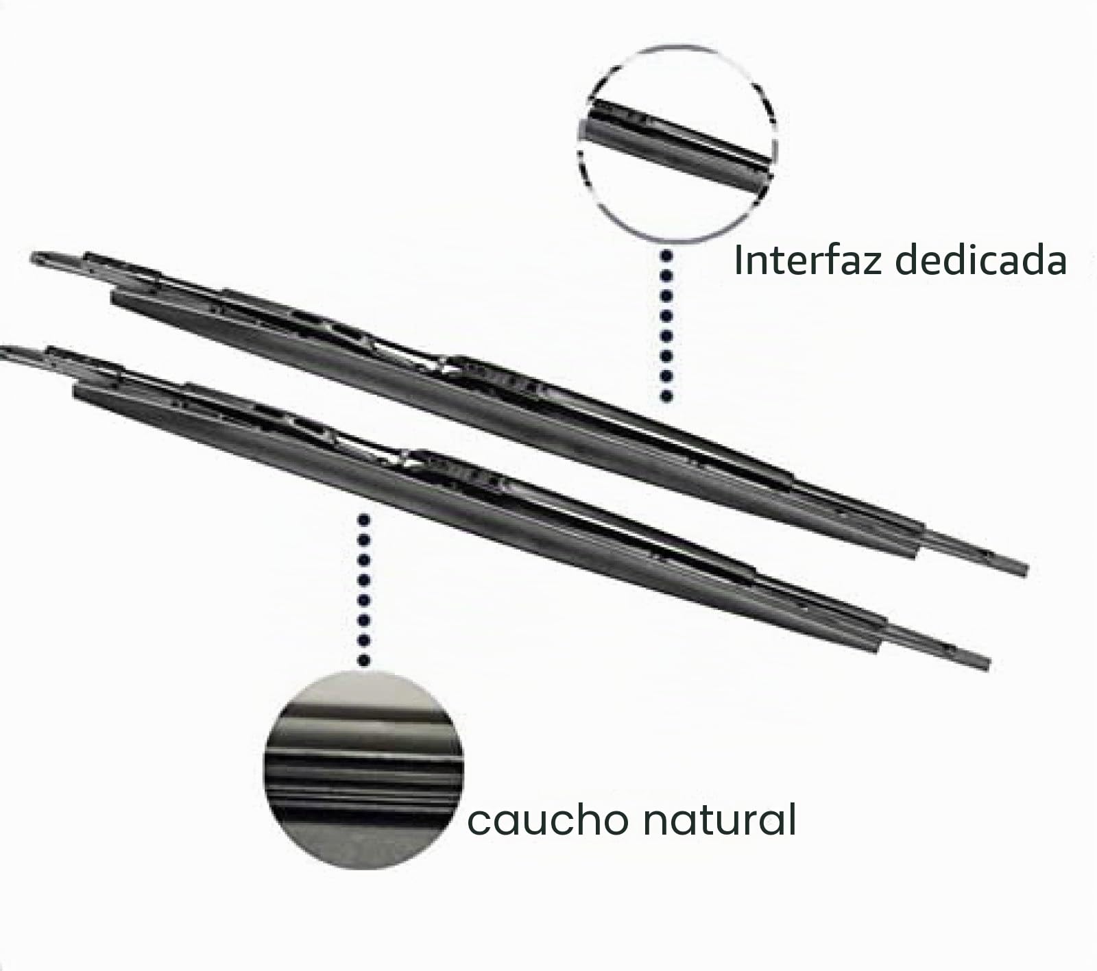 Juego de escobillas limpiaparabrisas, para BMW Serie 7 E65 E66 E67 E68 F01 F02 F03 F04 730i 735i 740i 745i 750i 760i 730d 740d 745d 730iParaLi (Color : para(E65) 2001-2008)