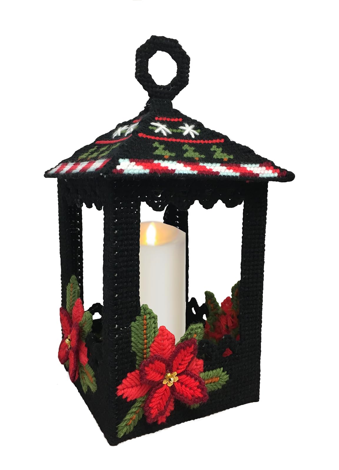 Design Works Crafts Weihnachts-Triptychon – DIY Leinwand-Stick-Set