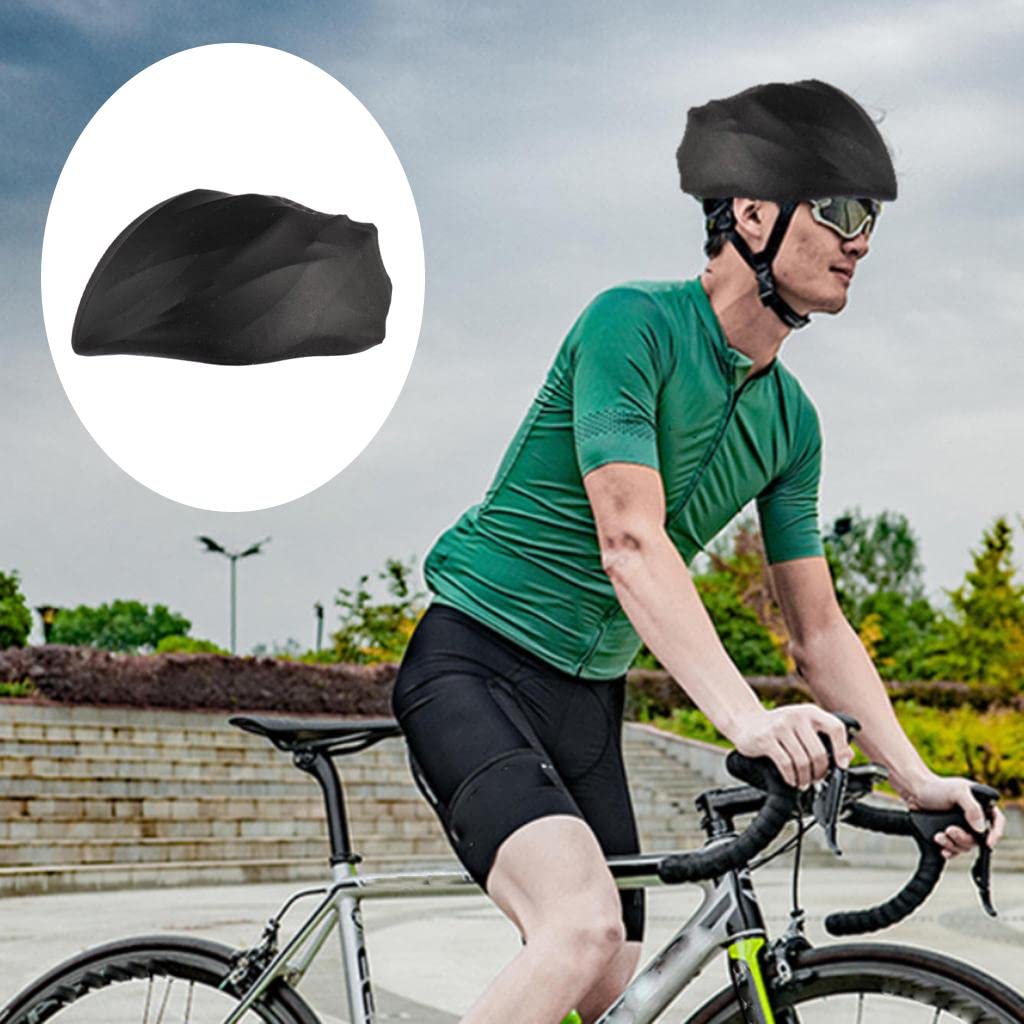 Funda impermeable para casco de bicicleta, protección contra la lluvia, color amarillo, 18 x 26,5 cm