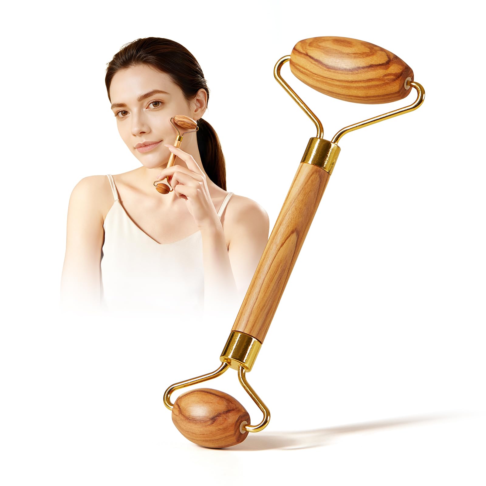CHOSIN Face Roller Massage Tool Facial Roller Tool for Lymphatic Drainage - Wrinkles Lifting Puffy Eyes for Women