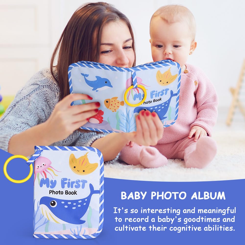 Aolso Baby Photo Album, Baby Memory Soft Cloth Book, Family First Year Memory Book - Image 4