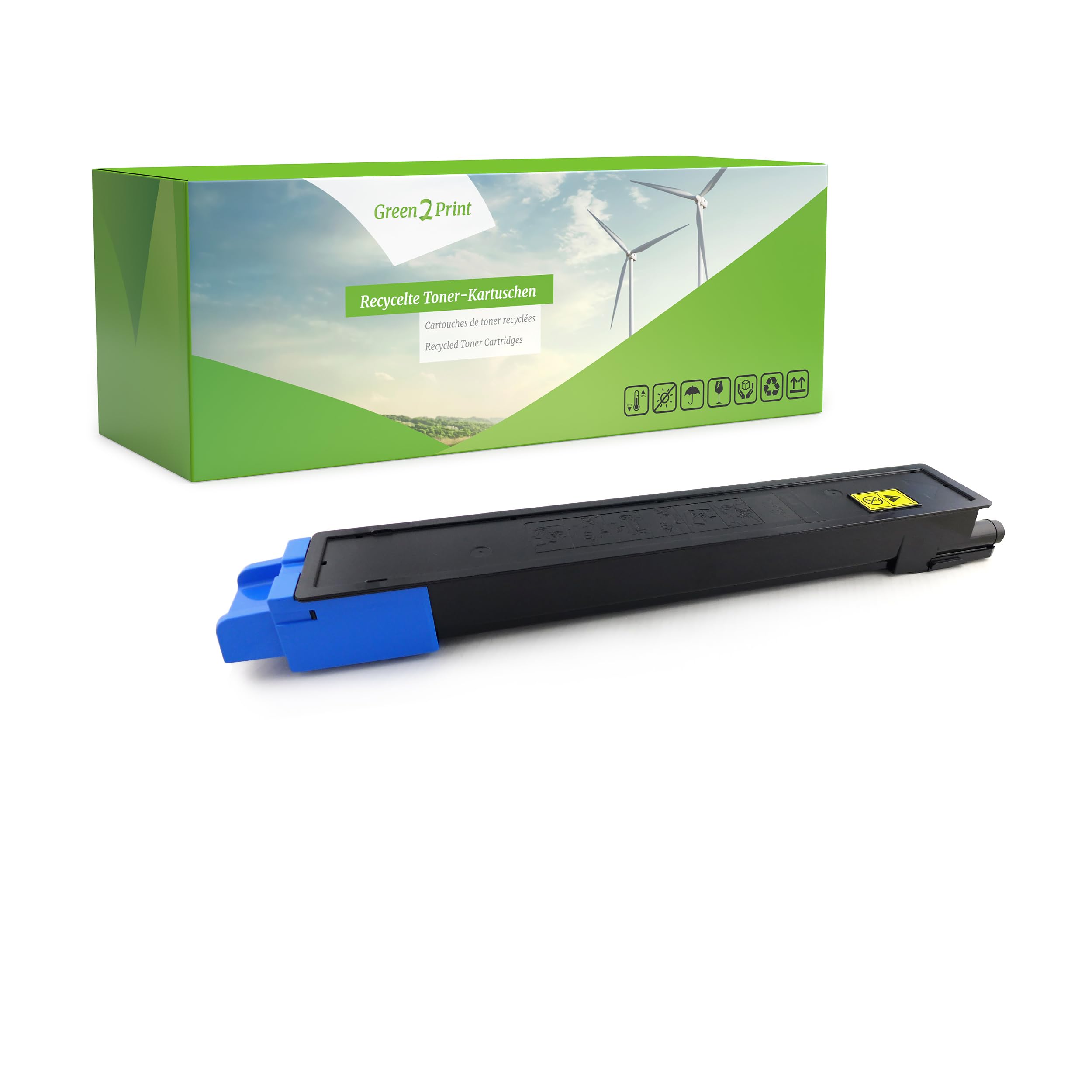 Green2Print Toner Cyan 12000 Pages remplace Kyocera TK-8325C, 1T02NPCNL0 Toner pour Kyocera TASKalfa 2551CI