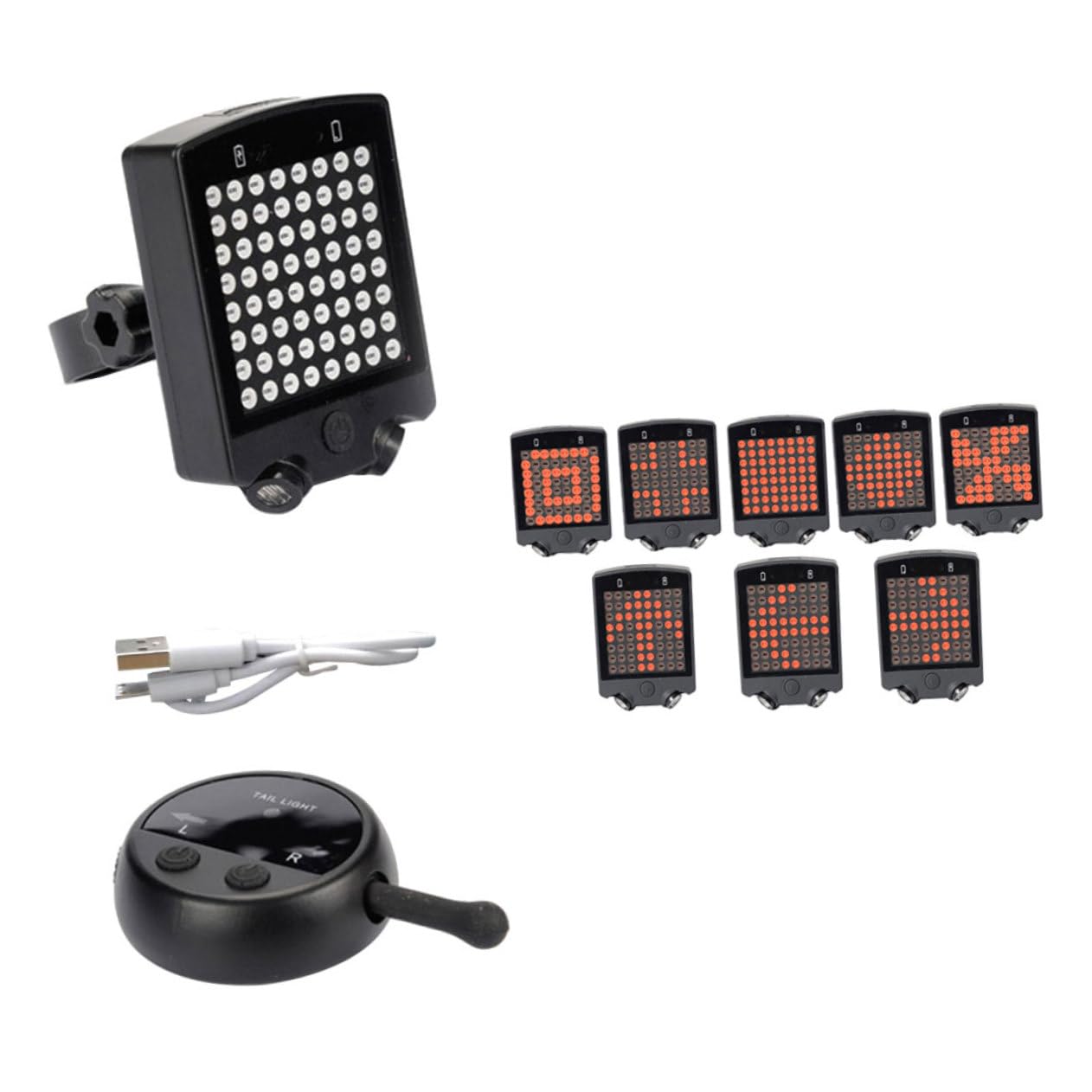 Luce Posteriore per Bici Frecce Wireless, 64 LED Ricaricabile