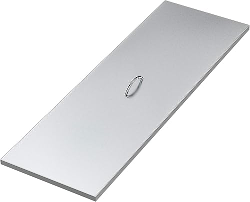 Stanbroil Cubierta para hoguera de acero inoxidable de 51 x 17 pulgadas, se adapta a una bandeja rectangular de 48 x 14 pulgadas