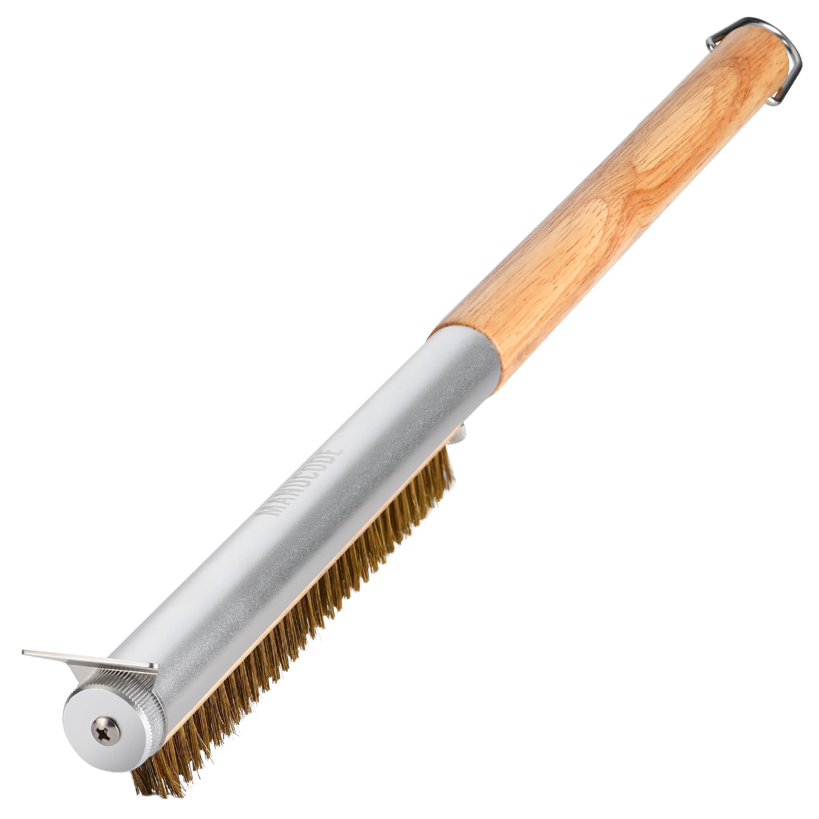 Profi Pizzaofen-Bürste 52cm mit Edelstahlschaber und Messingborsten – Ideal für Outdoor- und Indoor-Öfen