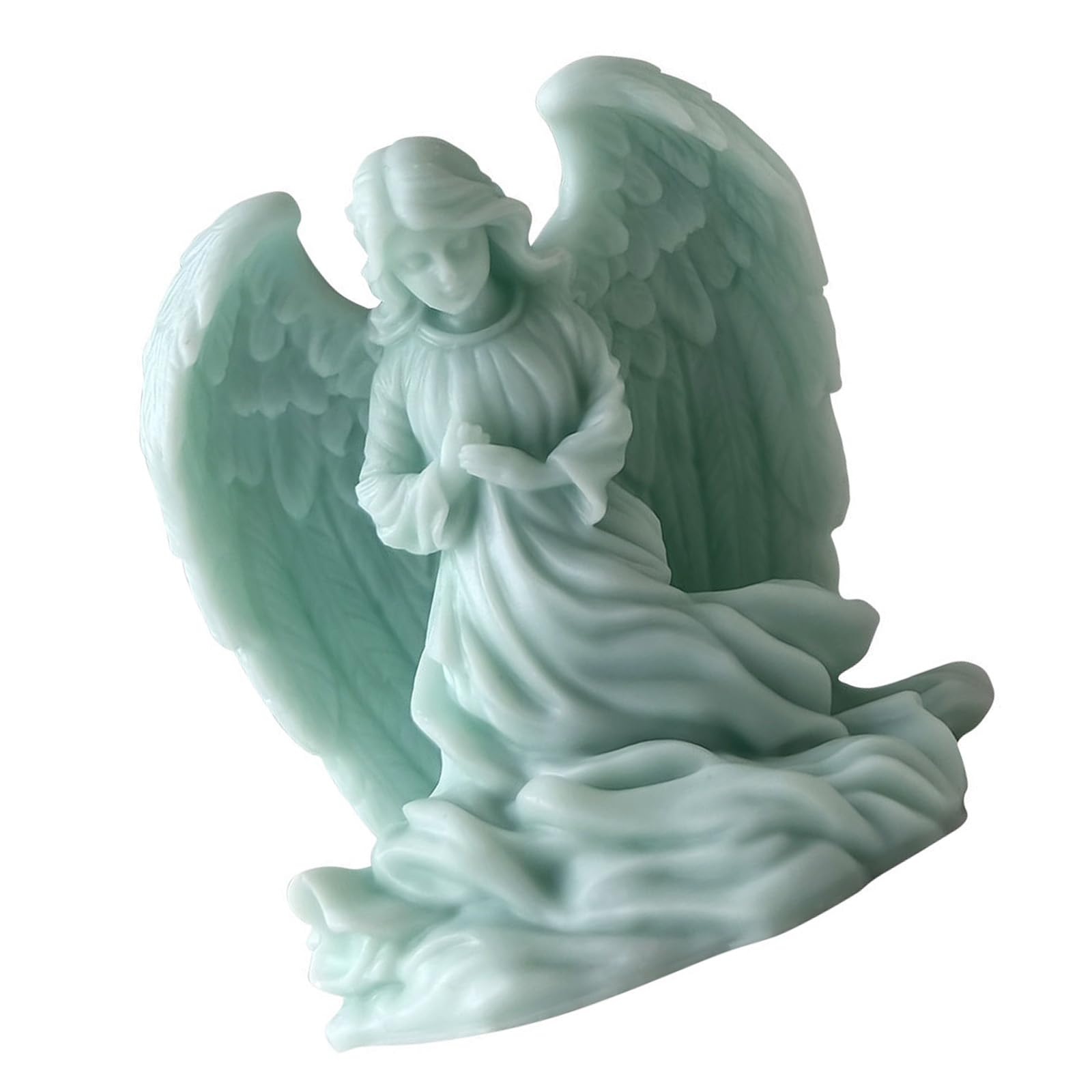 Nucelit 3D Winged Girl Sculpture Silicone Molds for Epoxy Resin Soap Making Fondant Silicone Molds for Chocolate Candy Girl Mold