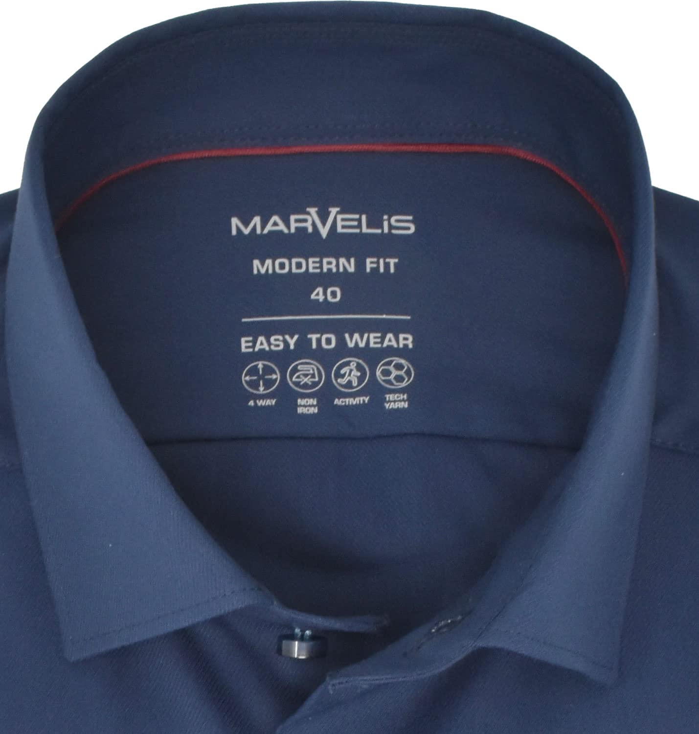 Marvelis Jersey Stretch Hemd Modern Fit 7264.84.18 Marine