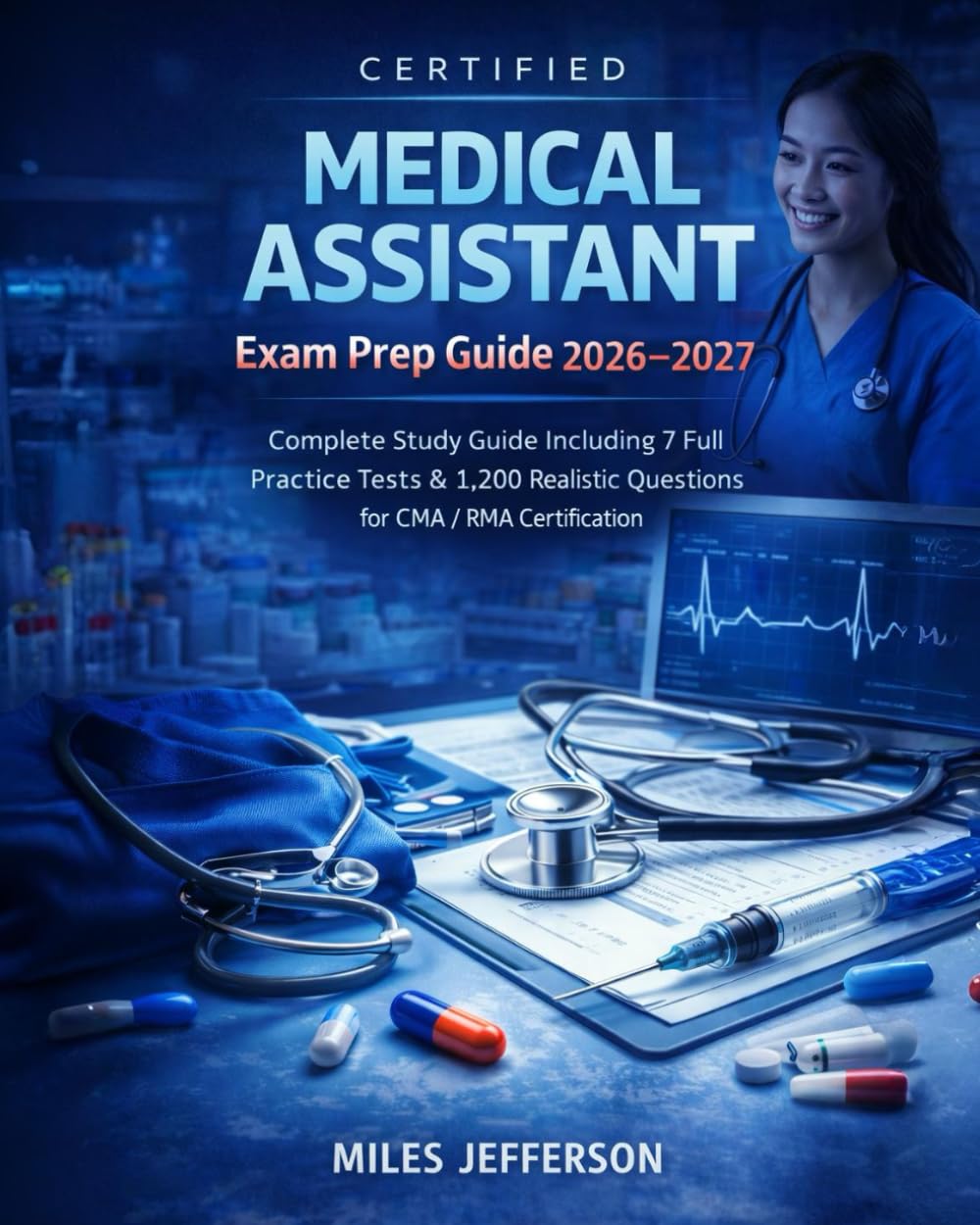 Certified Medical Assistant Exam Prep Guide 2026–2027: Complete Study Guide Including 7 Full Practice Tests & 1,200 Realistic Questions for CMA / RMA Certification