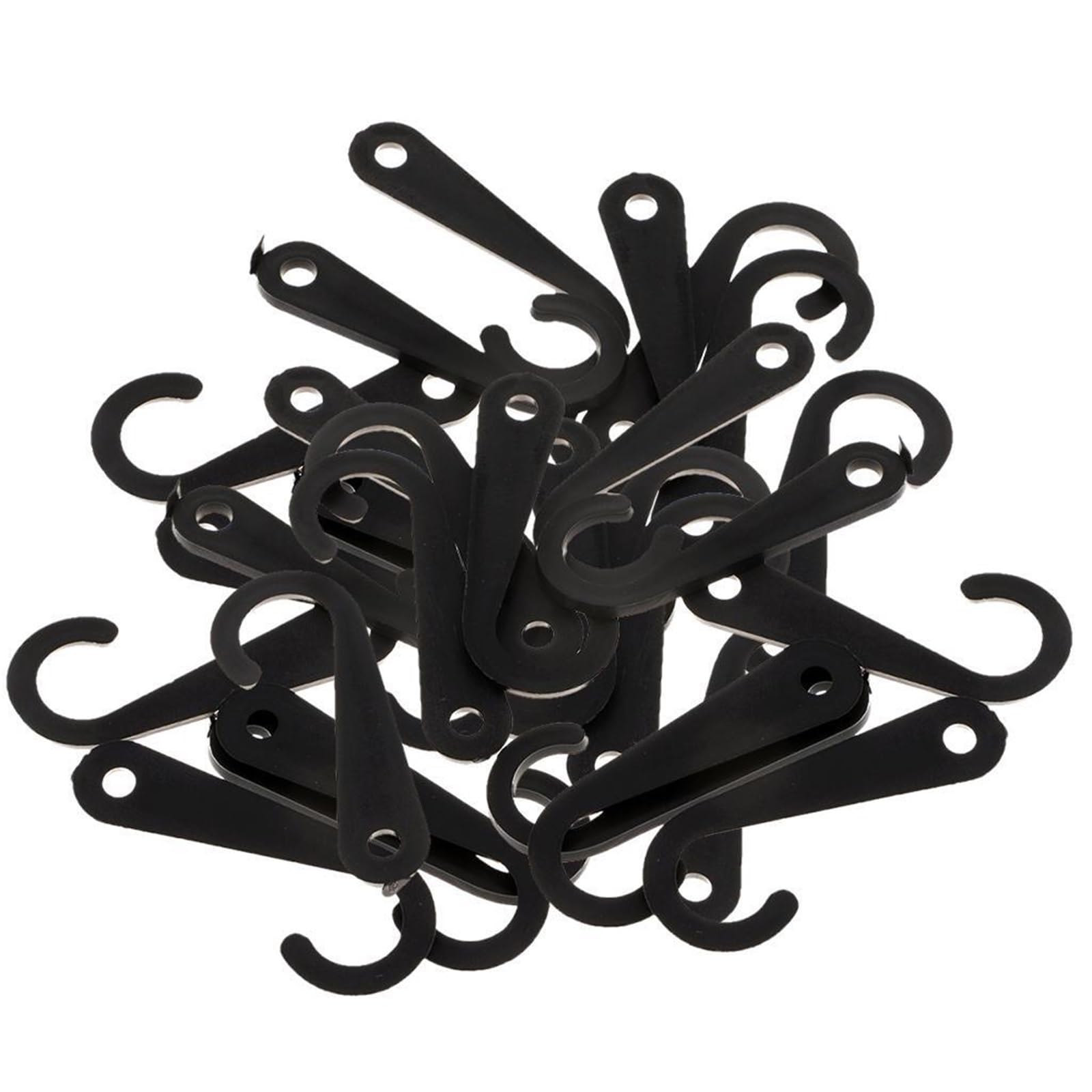 Vaeltor Black 1000Pcs J Hooks Fasteners Reusable Plastic Hanging Hanger For Socks Blocker Retail Display Accessories(Black)