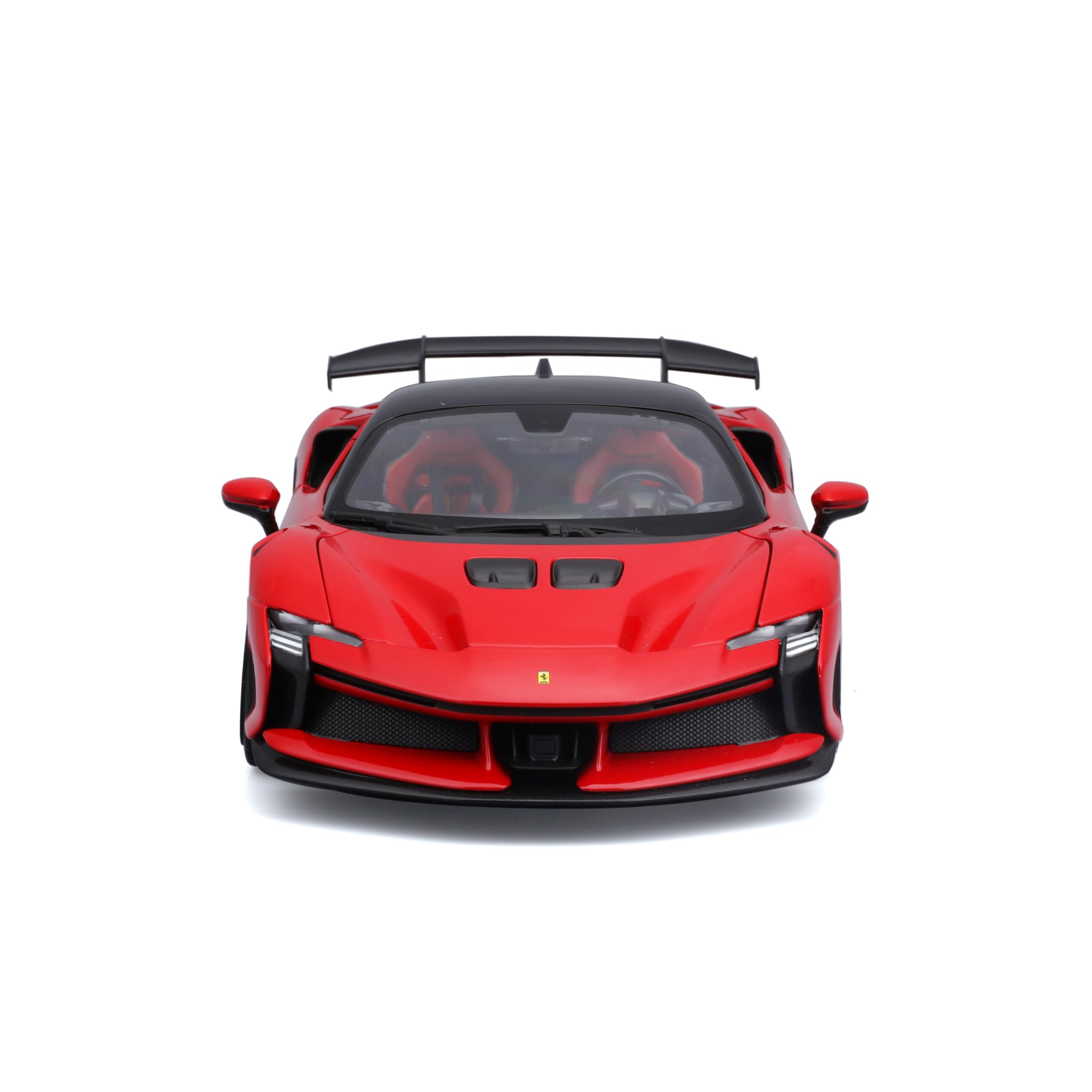 Bburago "Race&Play Ferrari SF90 XX Stradale, Rosso Corsa - Supercar Modellauto 1:18 Die-Cast Originalgetreues Sammlerauto Spielzeugauto mit beweglichen Elementen ab 3+ (18-16020RD-1)