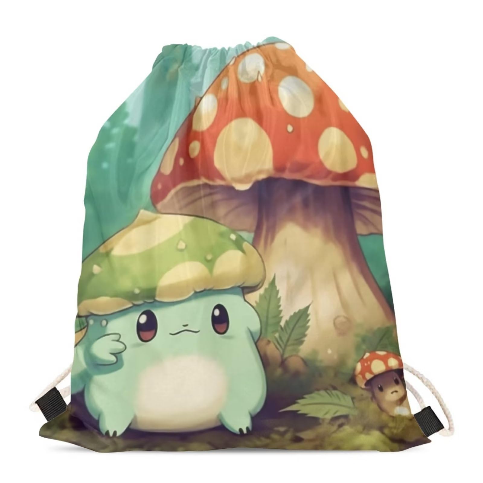 Showudesigns Cartoon Animal Mushroom Gym Sack Drawstring Bag Gifts for Girls Swimming PE Drawstring Bag Backpack Kids Sport Cinch Sack Women Gymbag