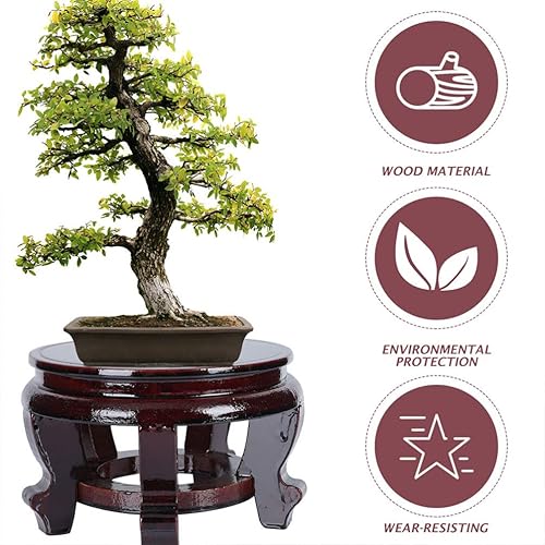 Miniatura 6 de GANAZONO Soporte de estante resistente para macetas, soporte de plantas de estilo oriental, soporte de plantas de interior, taburete de resina para
