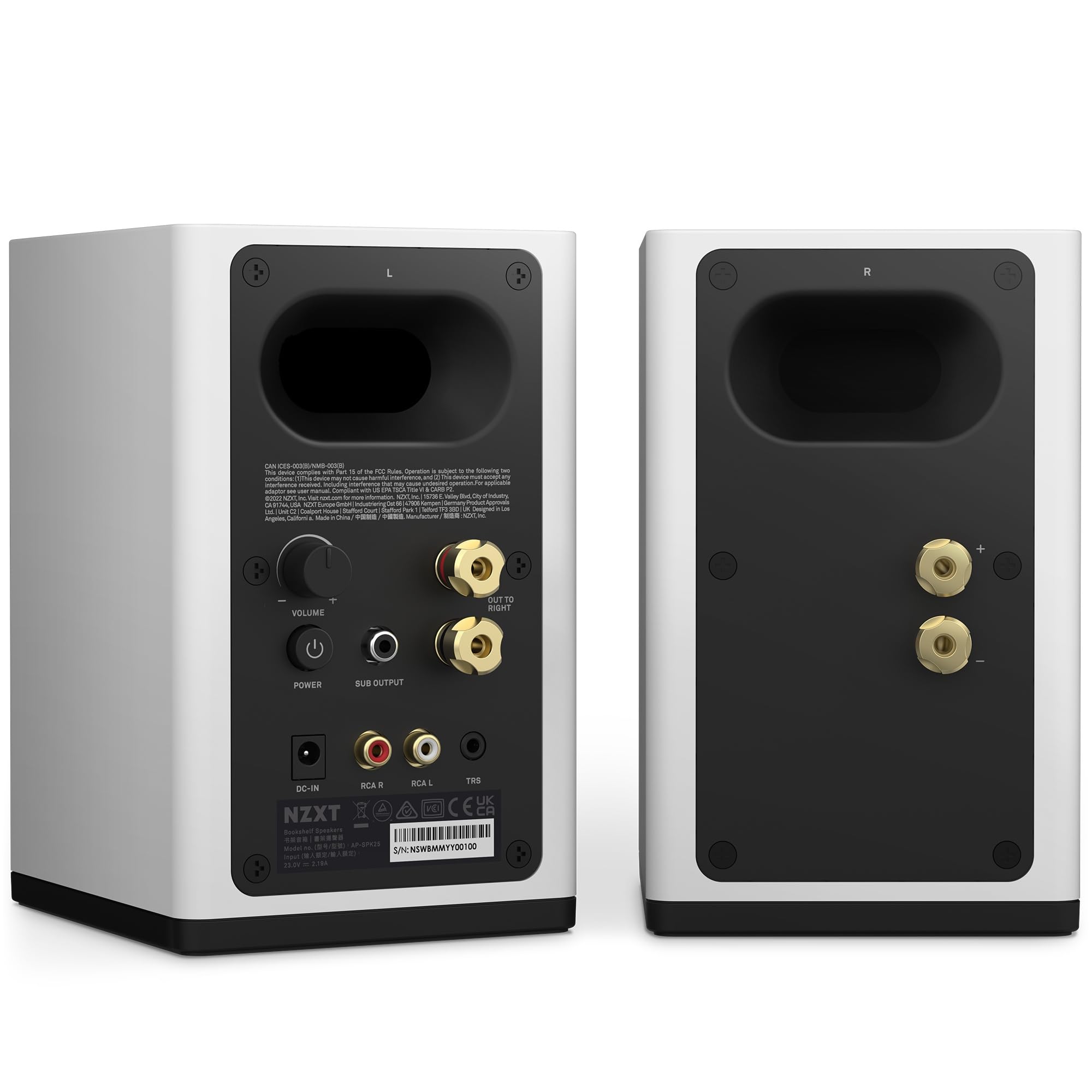 Amazon.co.jp: NZXT Relay Speakers White デスクトップサイズ