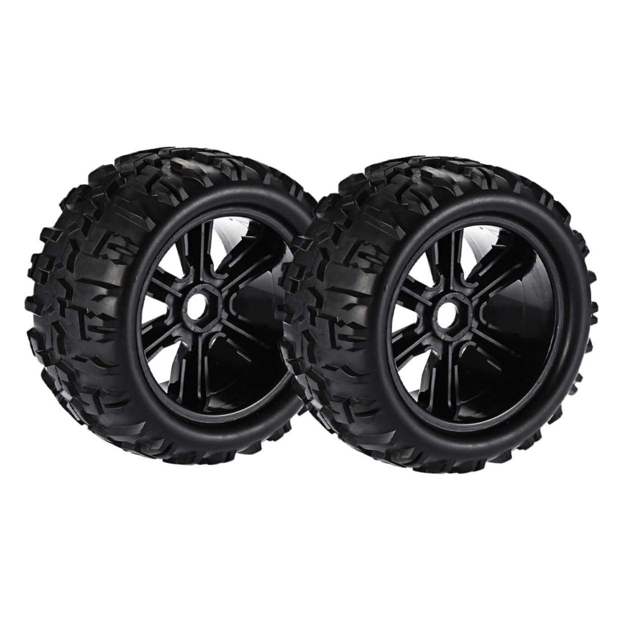 Roues pour voitures télécommandées IMIKEYA de 2 pièces noires - 8