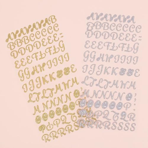 Miniatura 2 de Craftelier - Pegatinas de alfabeto hinchadas en mayúsculas y minúsculas, números y caracteres especiales  Incluye 203 piezas - Tamaño letra