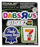 BAMFdecals Dabs R Us Dabz Sticker Pack Includes 4 Premium Grade Printed Marijuana Decals