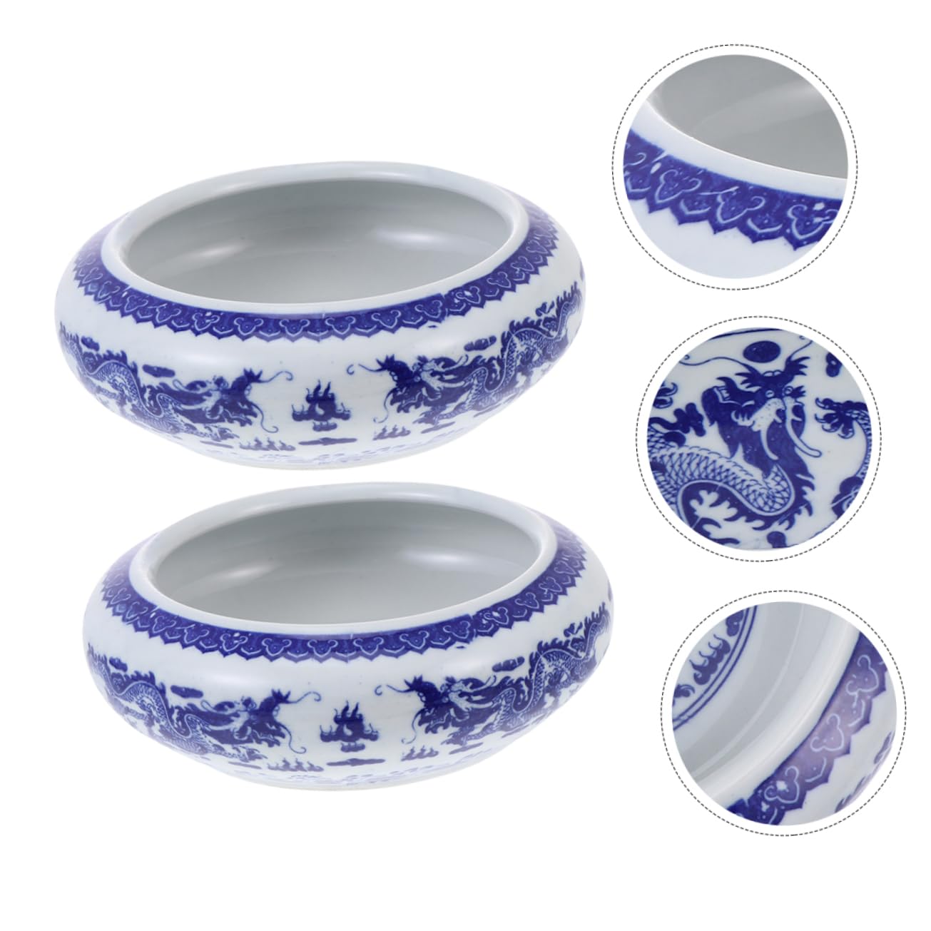2pièces Pots à Eau Céramique pour Pinceaux à Encre Lot de Récipients De Rangement pour Et Peinture Accessoires Pratiques Et Décoratifs pour Bureau Et Art