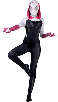 Jazwares Costume Play Adult Spider-Gwen Full Body Tights Suit Costume | Marvel Costume M