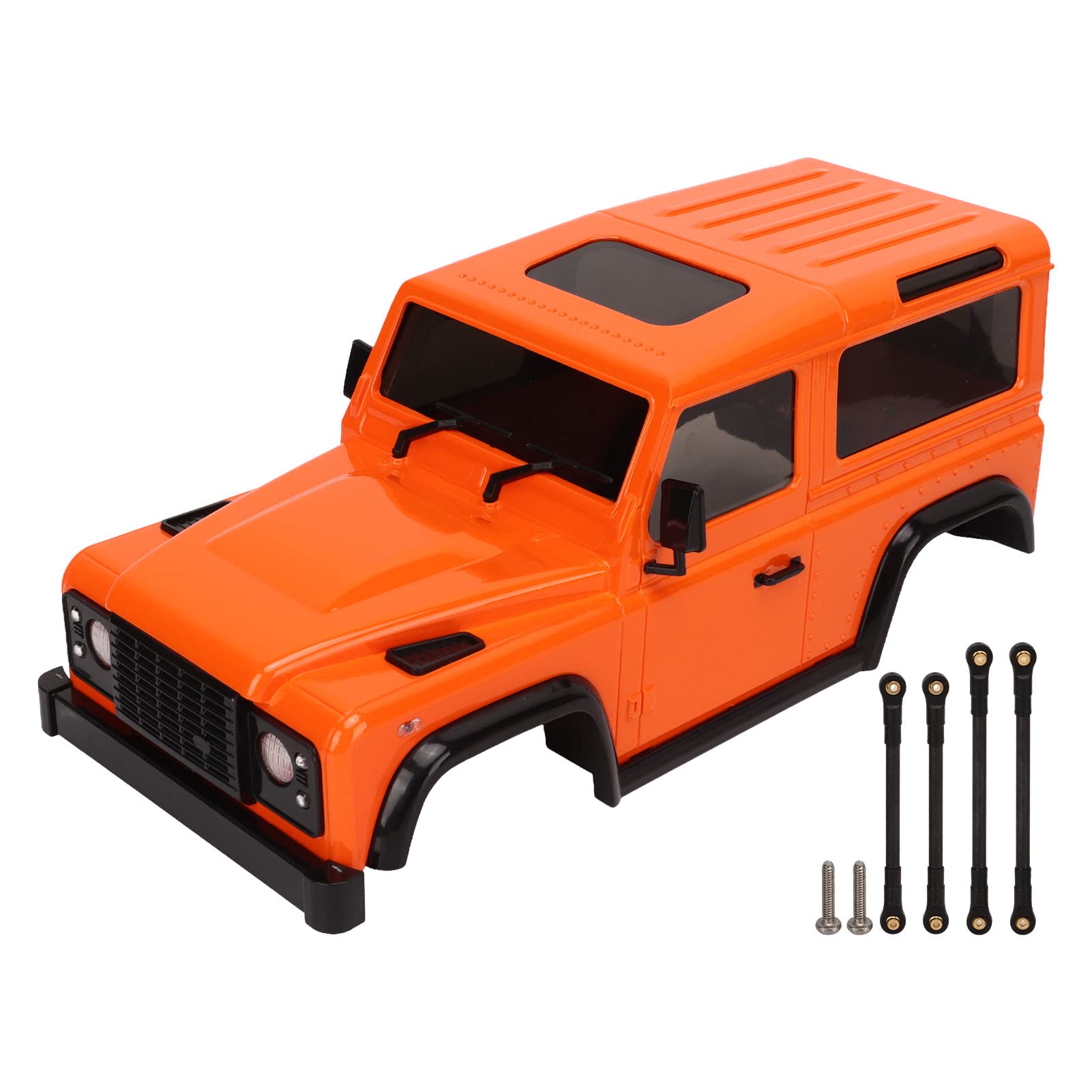 Lybunair RC Car Body Shell Connecting Rod Set - 144mm Wheel Base Spare Parts Fit for 1/16 1/24 Scale RC Climbing Cars (Orange)