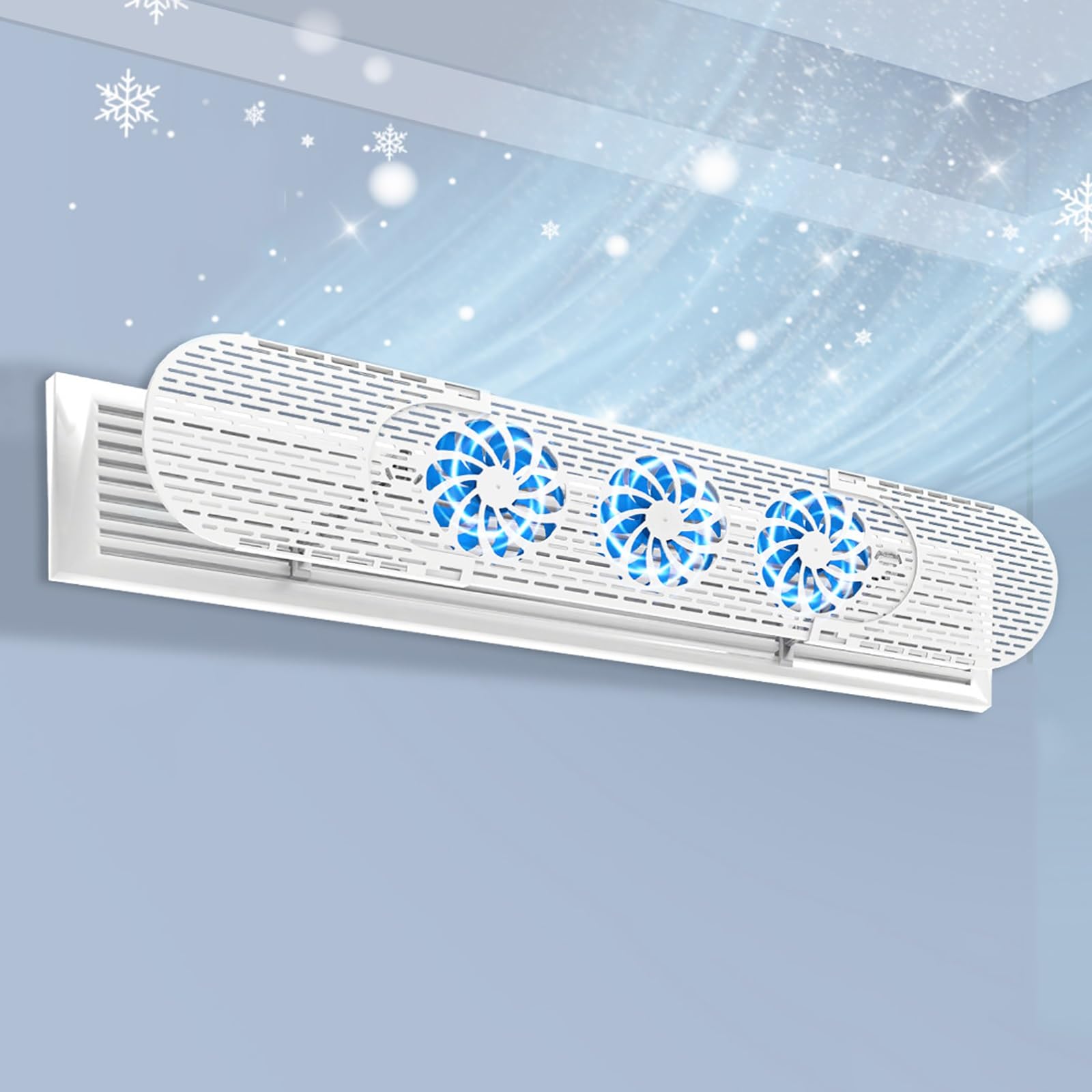 Deflector Aire Acondicionado Retráctil, Deflector de Ventilación para Aire Acondicionado Central, Ángulo Ajustable Libremente, Apto para Uso Tanto en Invierno como en Verano