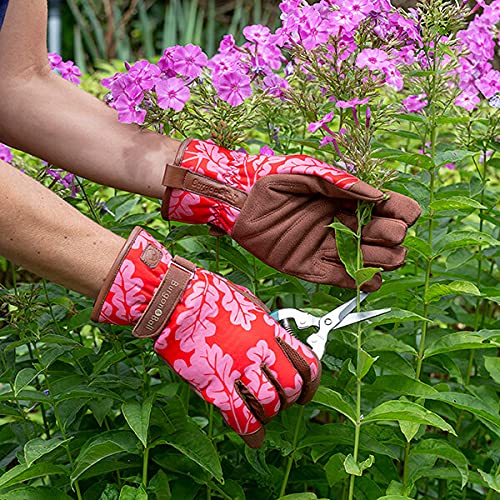 Burgon & Ball Love The Glove Ladies Gardening Gloves, Medium/Large, Oak Leaf Poppy, M-L - Image 4