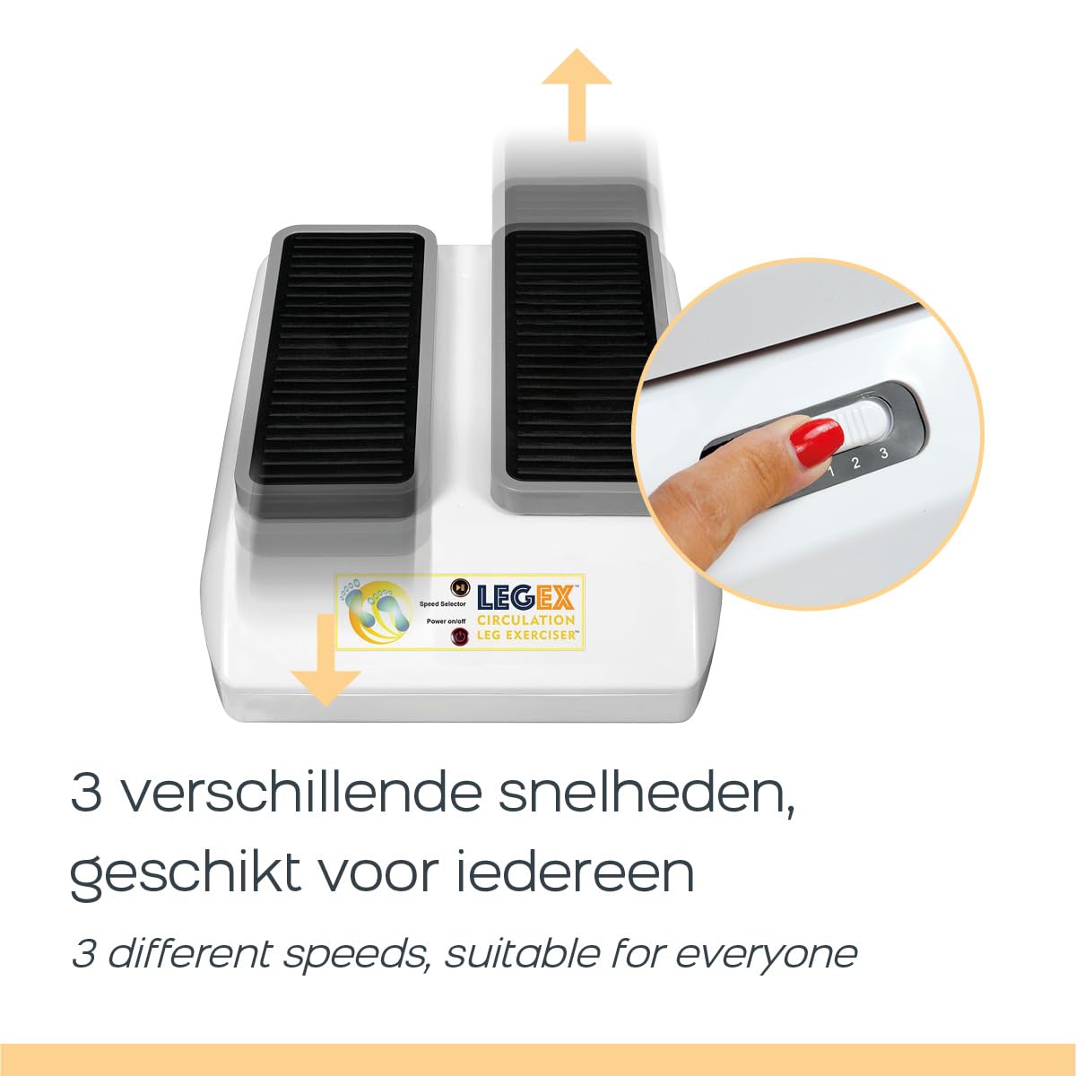 Esercitatore di gambe a circolazione, LegEx pro, esercitatore passivo di gambe con telecomando senza fili e 3 velocità