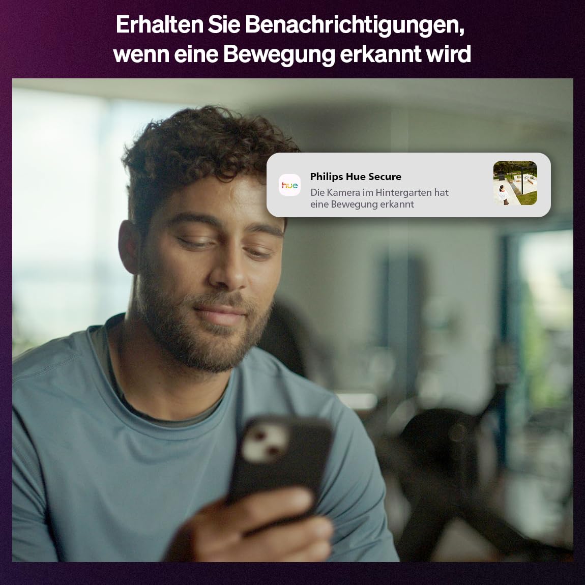 Philips Hue Secure kabelgebundene Überwachungskamera, Außenkamera mit 2K-Videoauflösung, Videoüberwachung mit Sofortbenachrichtigungen, kontinuierliche Stromversorgung, Innen- und Außenbereich, weiß