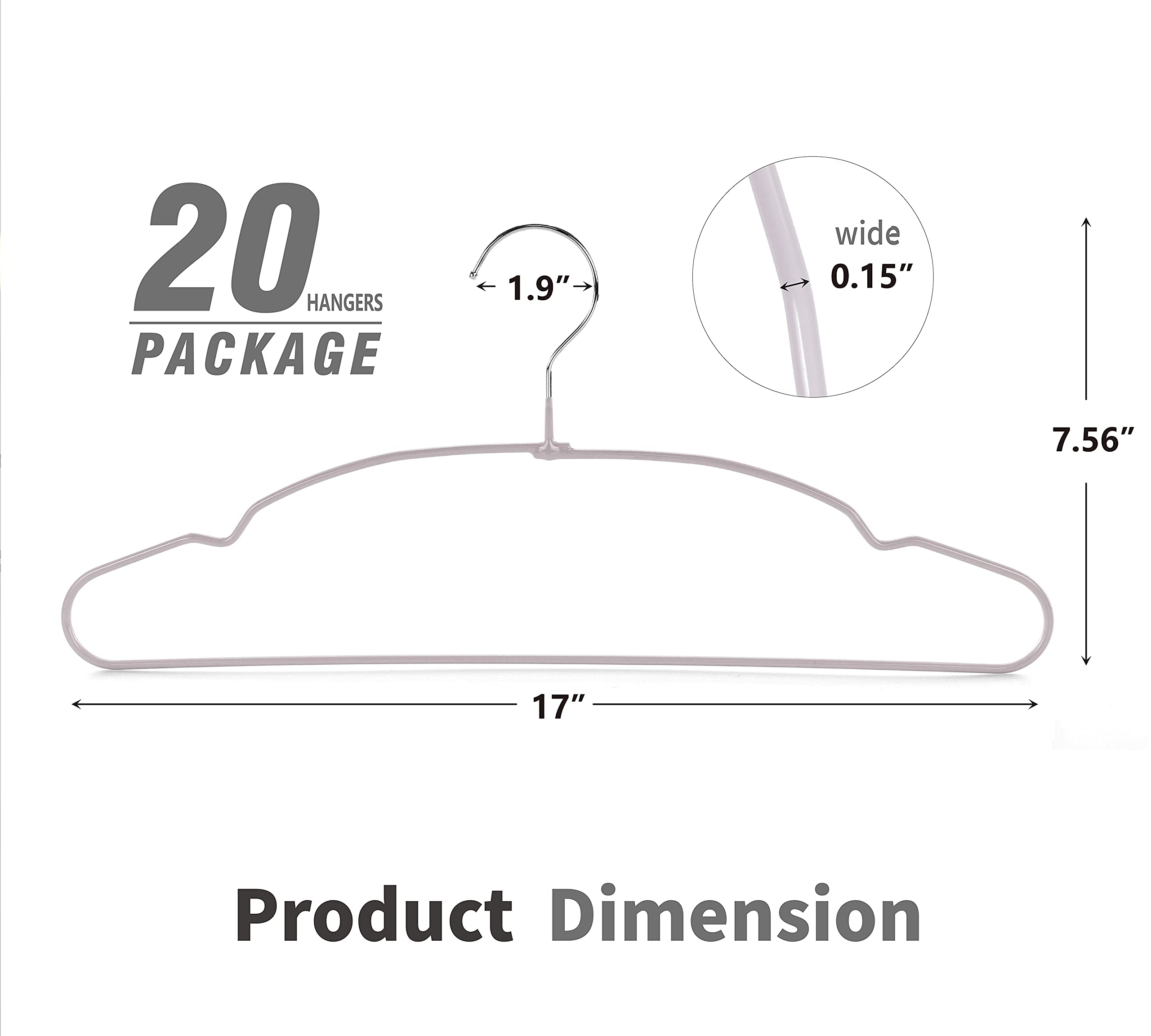 小物 WTAPS BEWARE HANGER Amazon.com: TOPIA HANGER Metal Hangers 20 Pack, Non Slip