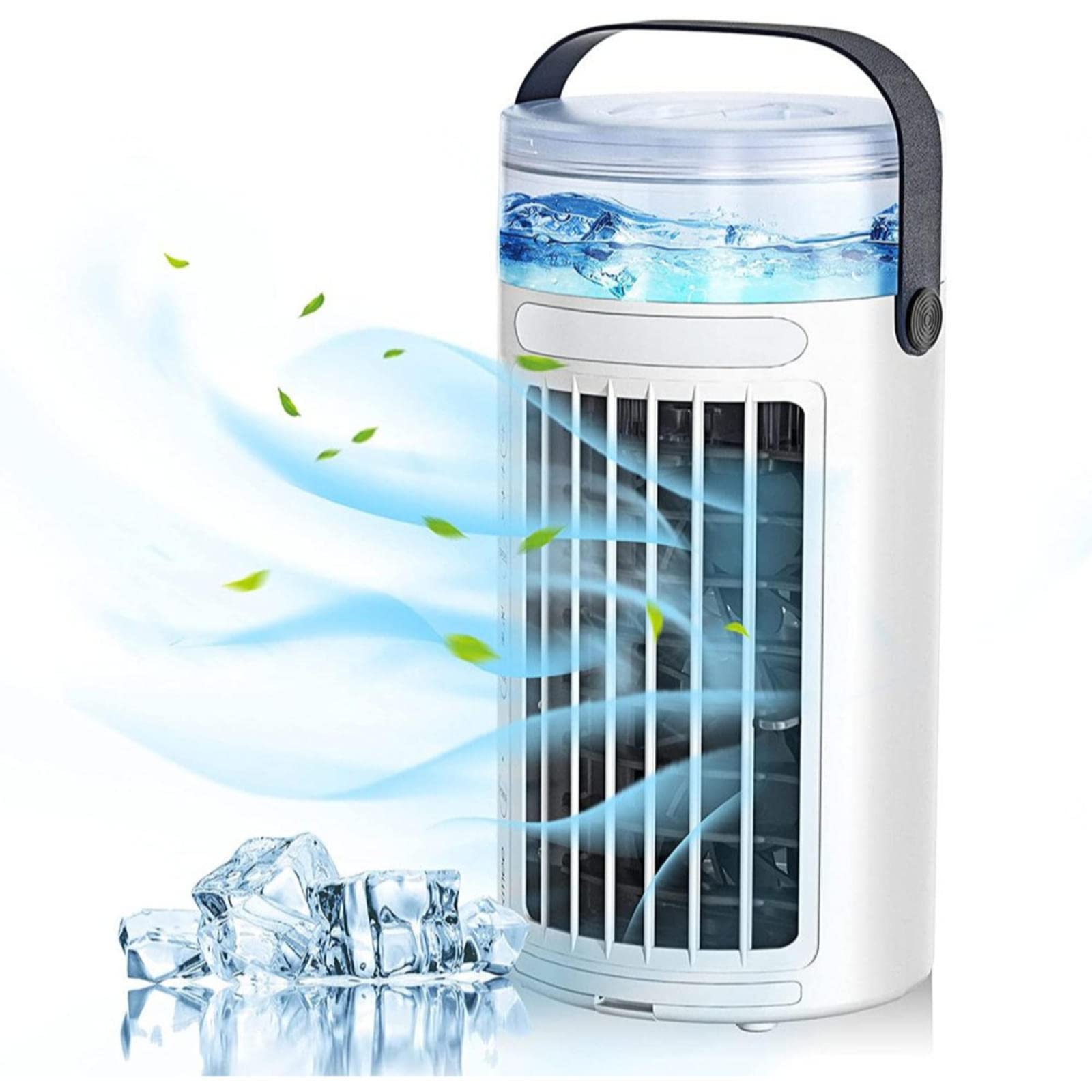 HXYSXHJUO Quiet Mini Conditioner Desk Cooling Fan for Home,Portable Air Cooler,Cold Fans Cooler For Room - 7-Color Led Ambient Light Portable Conditioning, Creat Your Personal Coolin