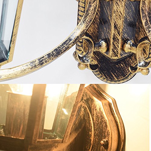 Lampe murale extérieure rétro bronze étanche pour balcon et escalier