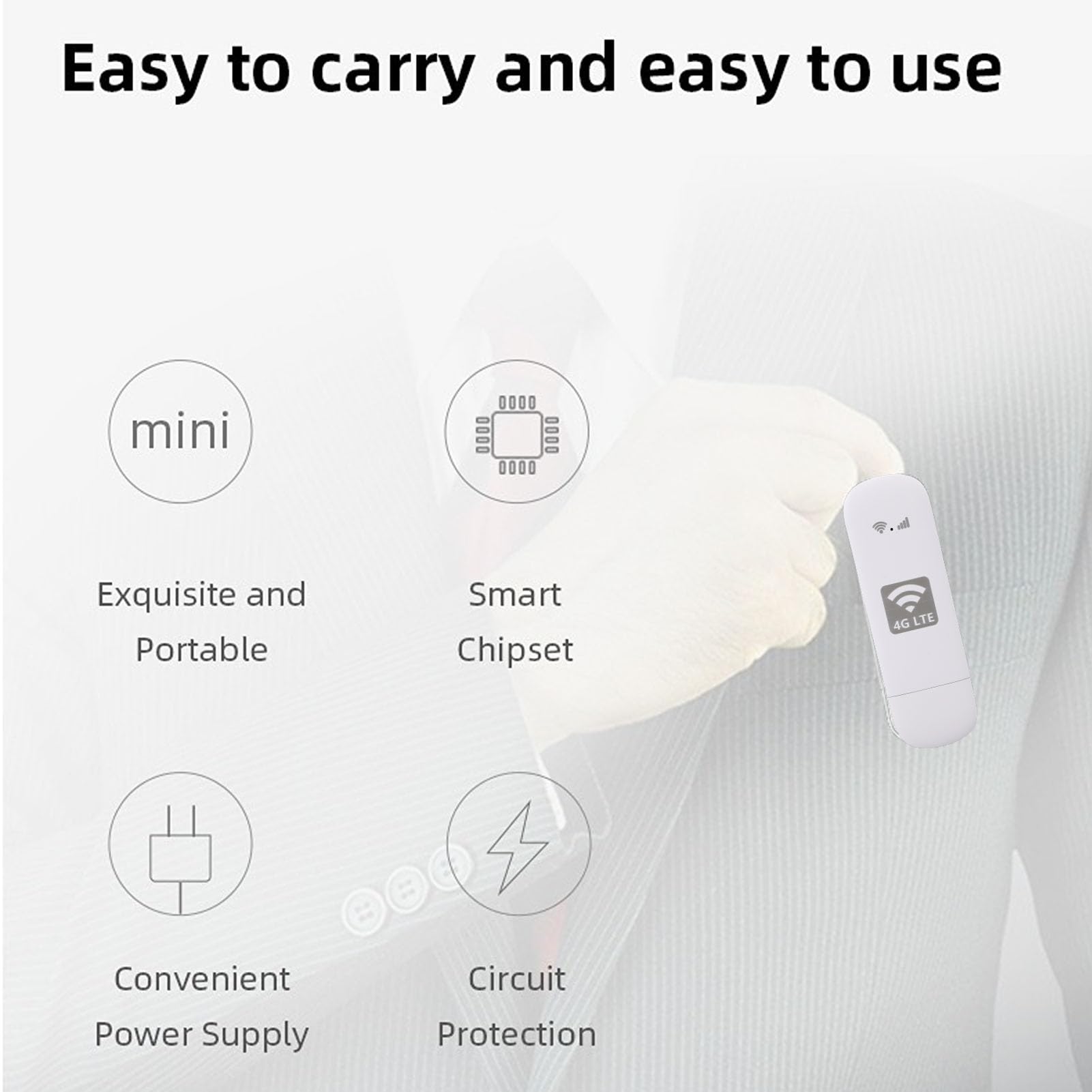 WiFi 6 4G UFI przenośny mobilny hotspot USB globalny wielopasmowy bezprzewodowy router podróżny z gniazdem karty SIM, mini bezprzewodowy modem internetowy na kemping,