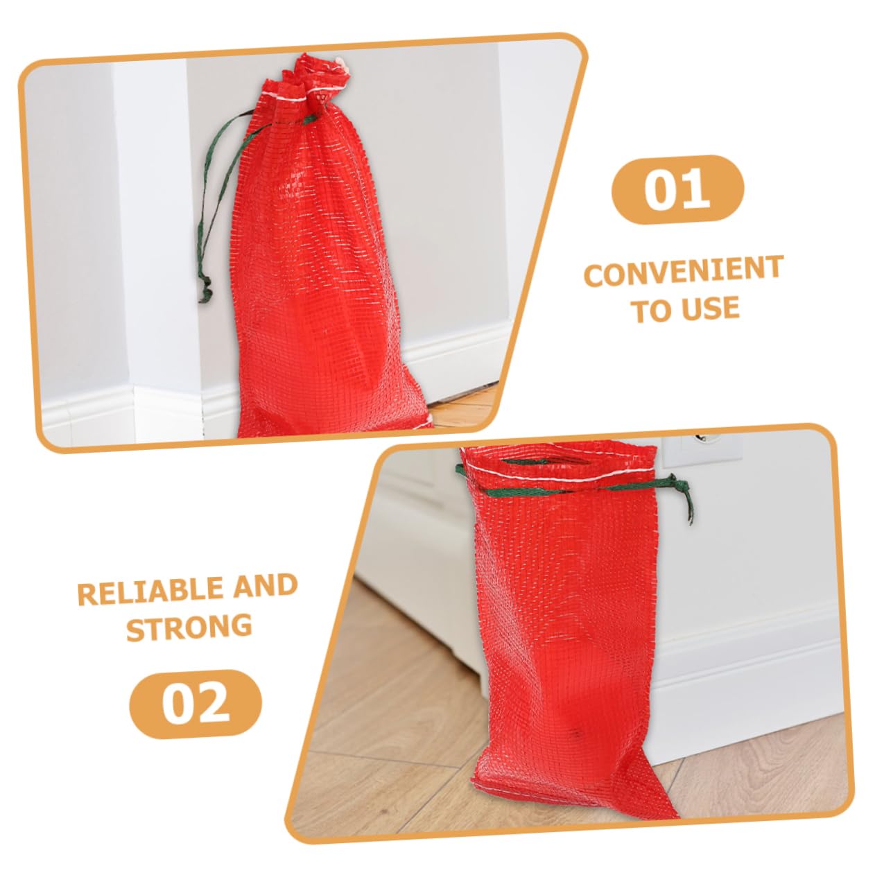 Bolsas De Malla para Verduras y Frutas 49x27 Cm Tejido Resistente Ventilado Reutilizables para Almacenamiento Agrícola Cordón Bolsa Roja 50 Unidades