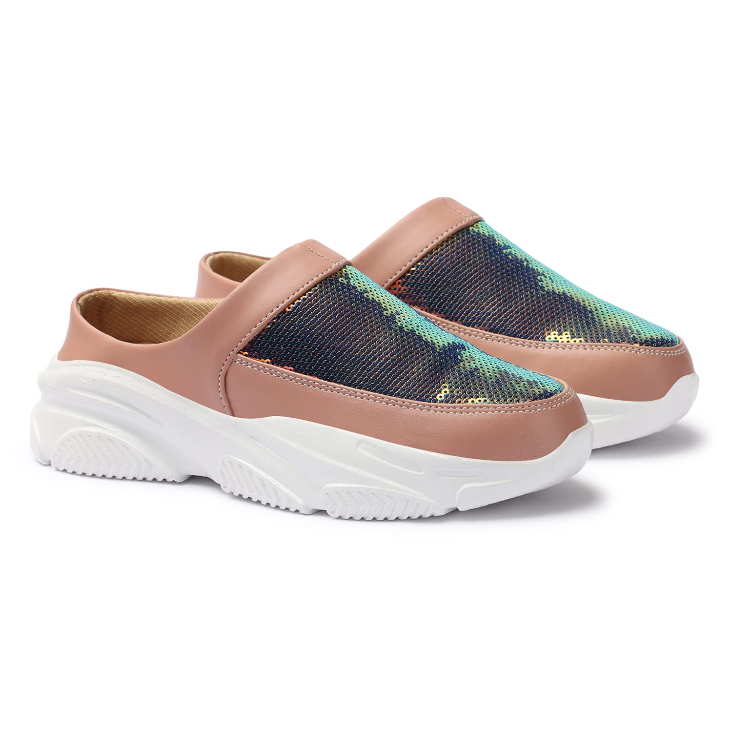 X XIOTA Women's Back Open Classic Design Slip On Mules Shoes