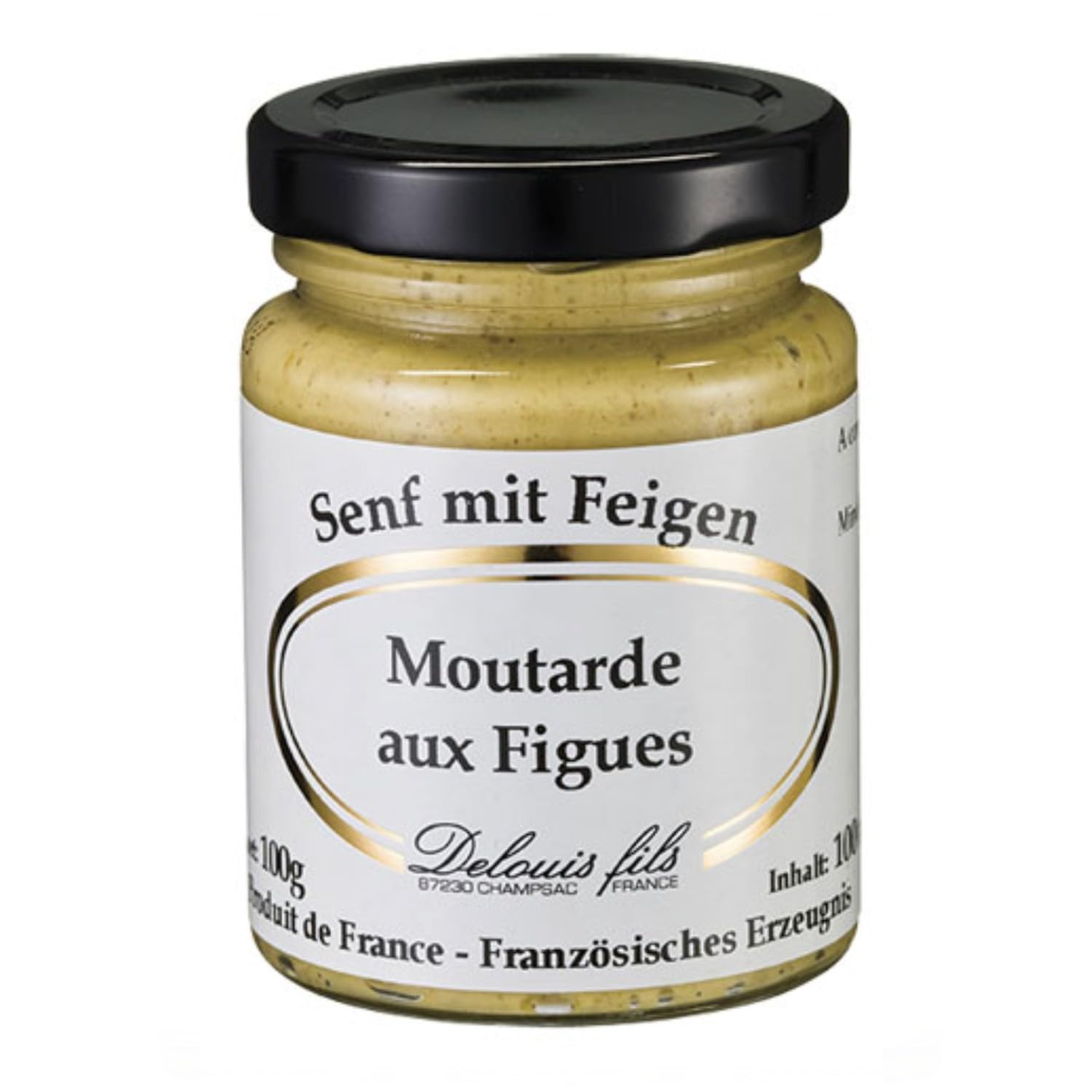 Delouis Moutarde aux Figues Senf mit Feige Frankreich inkl. FeinWert E-Book (12 x 100g)